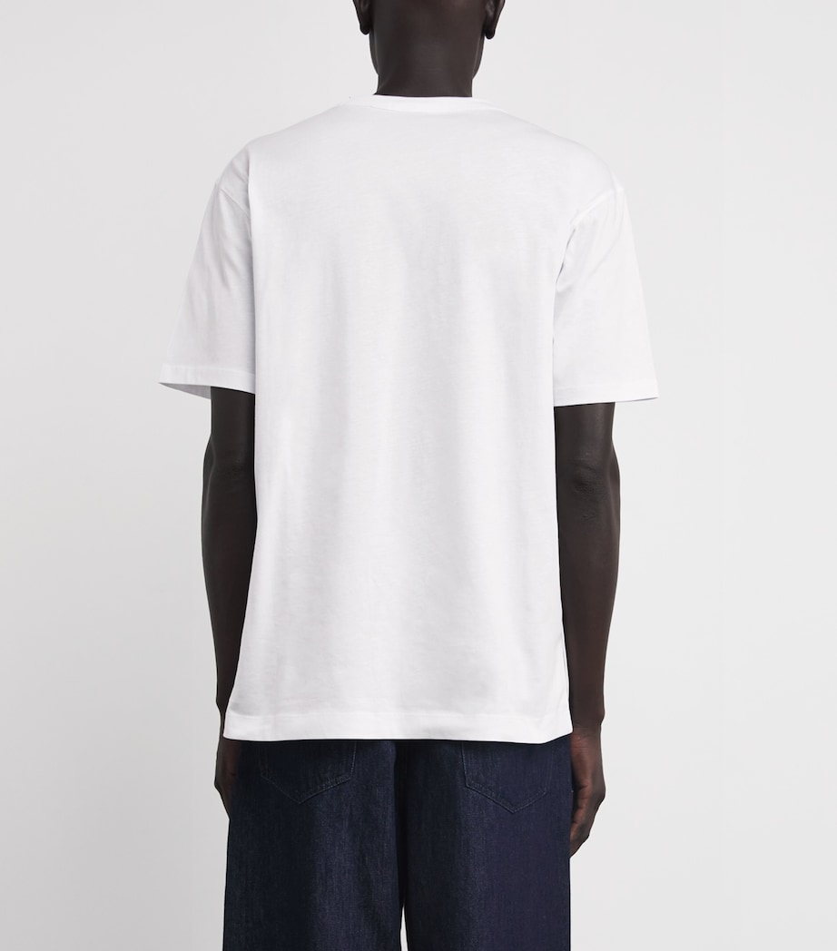 Cotton Floral Print T-Shirt WHITE Image 4