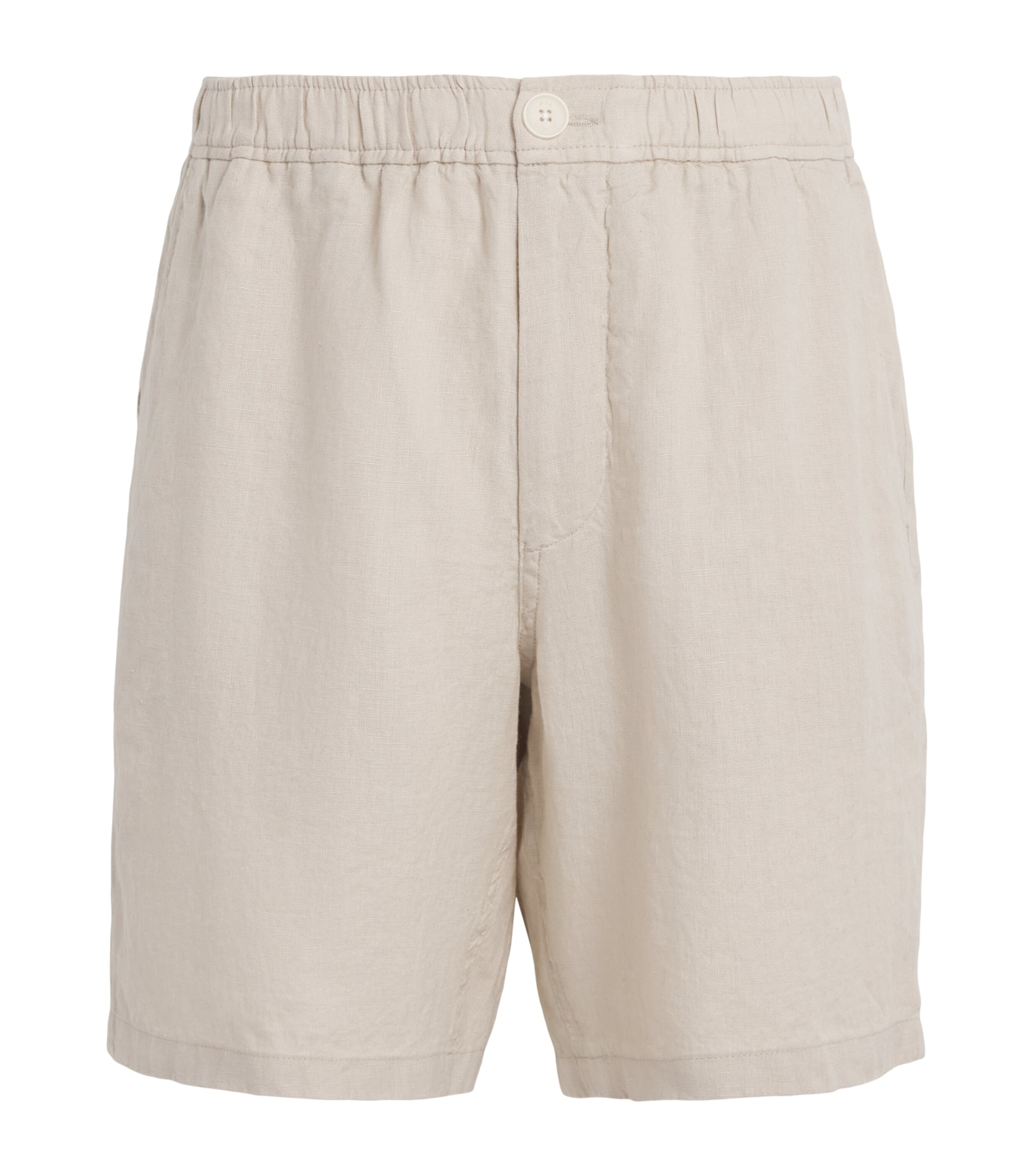 Wax London Mens Linen Kurt Shorts Beige Image 1