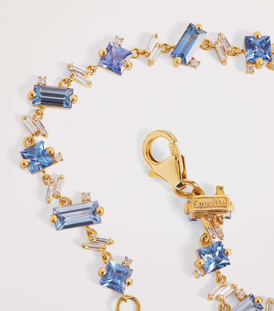 Suzanne Kalan Yellow Gold, Diamond and Blue Sapphire One of a Kind Bracelet Yg/bs Image 6
