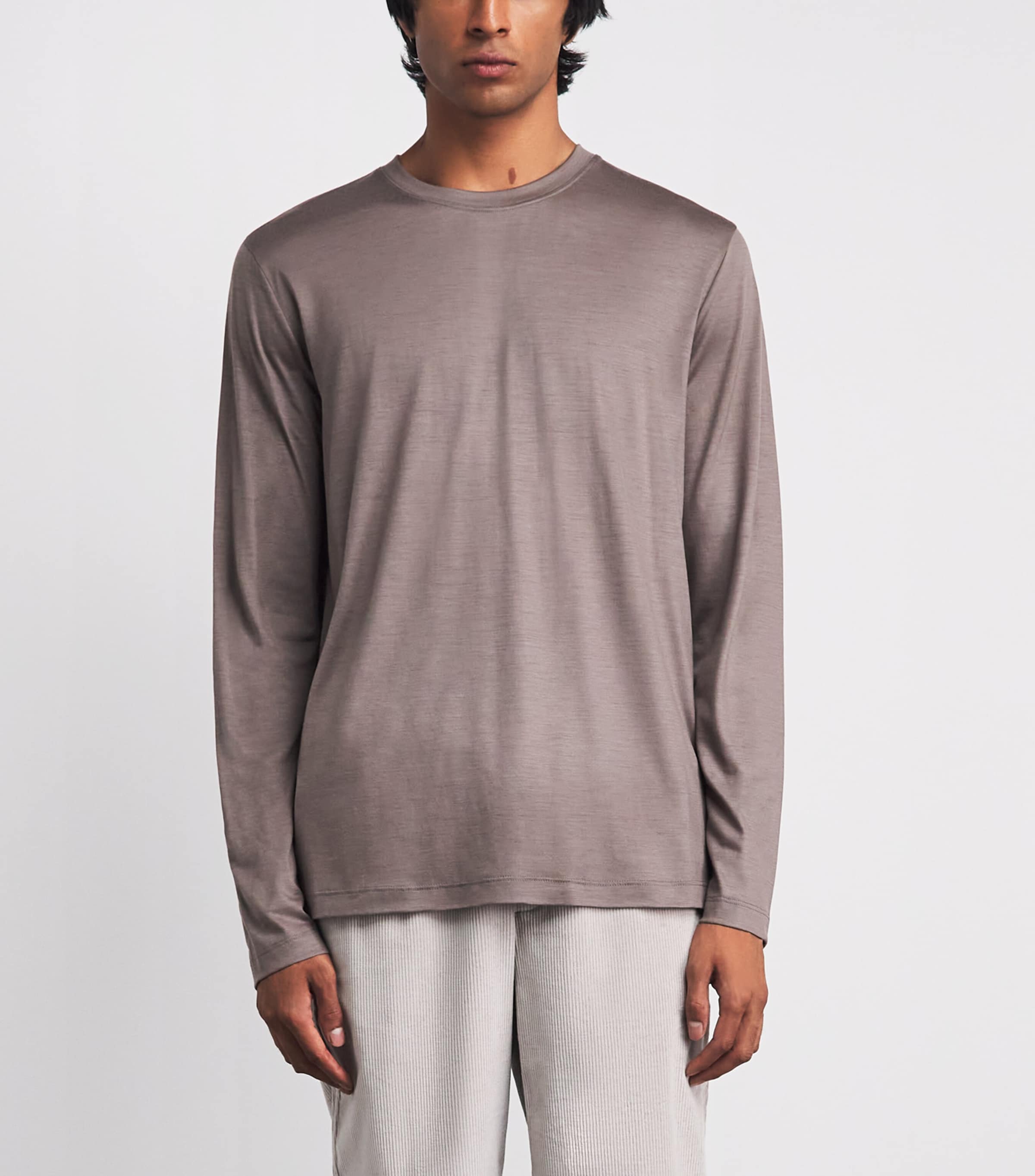Sease Mens Virgin Wool Long-Sleeve T-Shirt Wombat Image 4