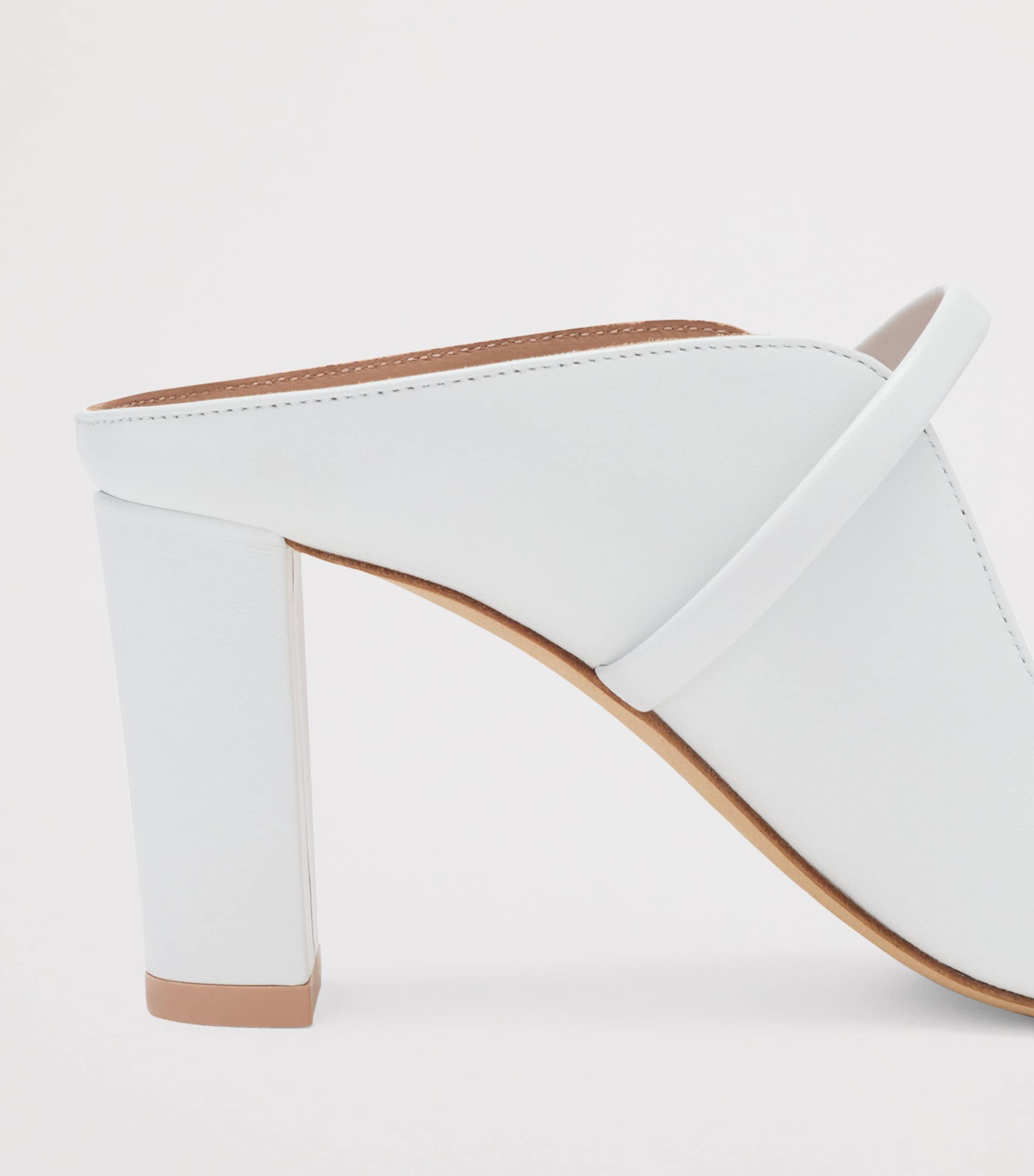 Malone Souliers Leather Norah Heeled Sandals 70 White Image 5