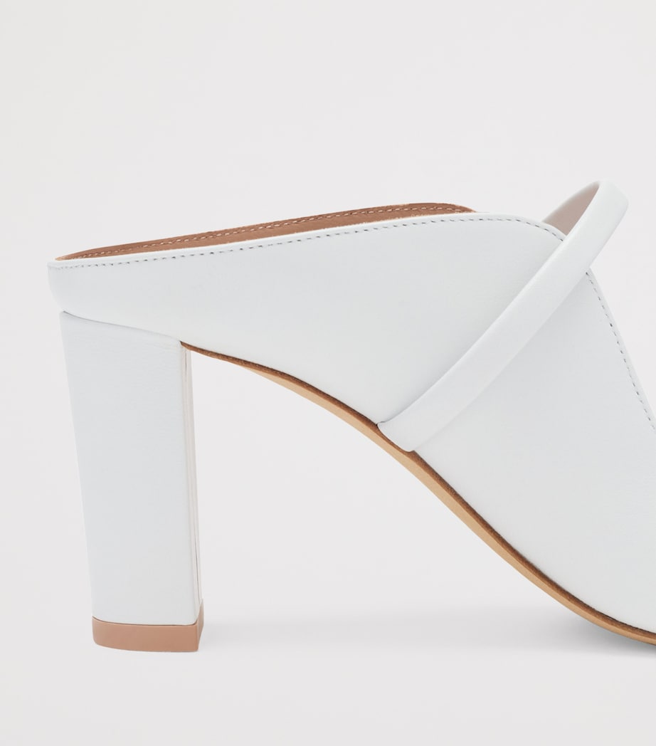 Malone Souliers Leather Norah Heeled Sandals 70 White Image 5