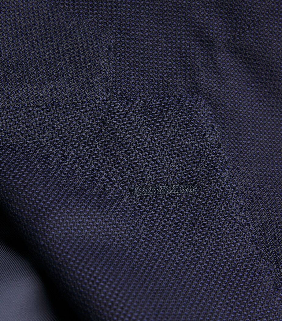 Hopsack Virgin Wool Blazer 003 CHINA BLUE Image 5