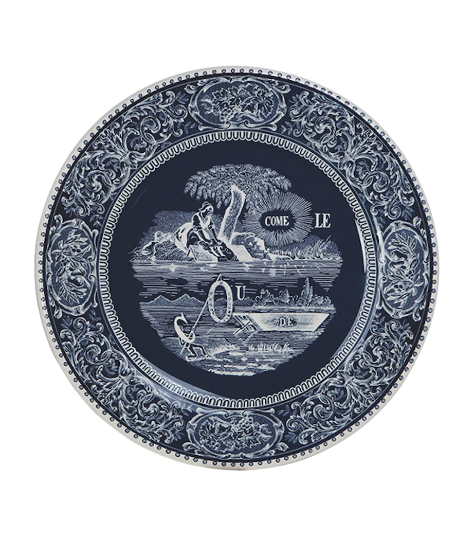 Set of 6 Ceramic Dépareillé Dessert Plates (23cm) BLUE Image 5