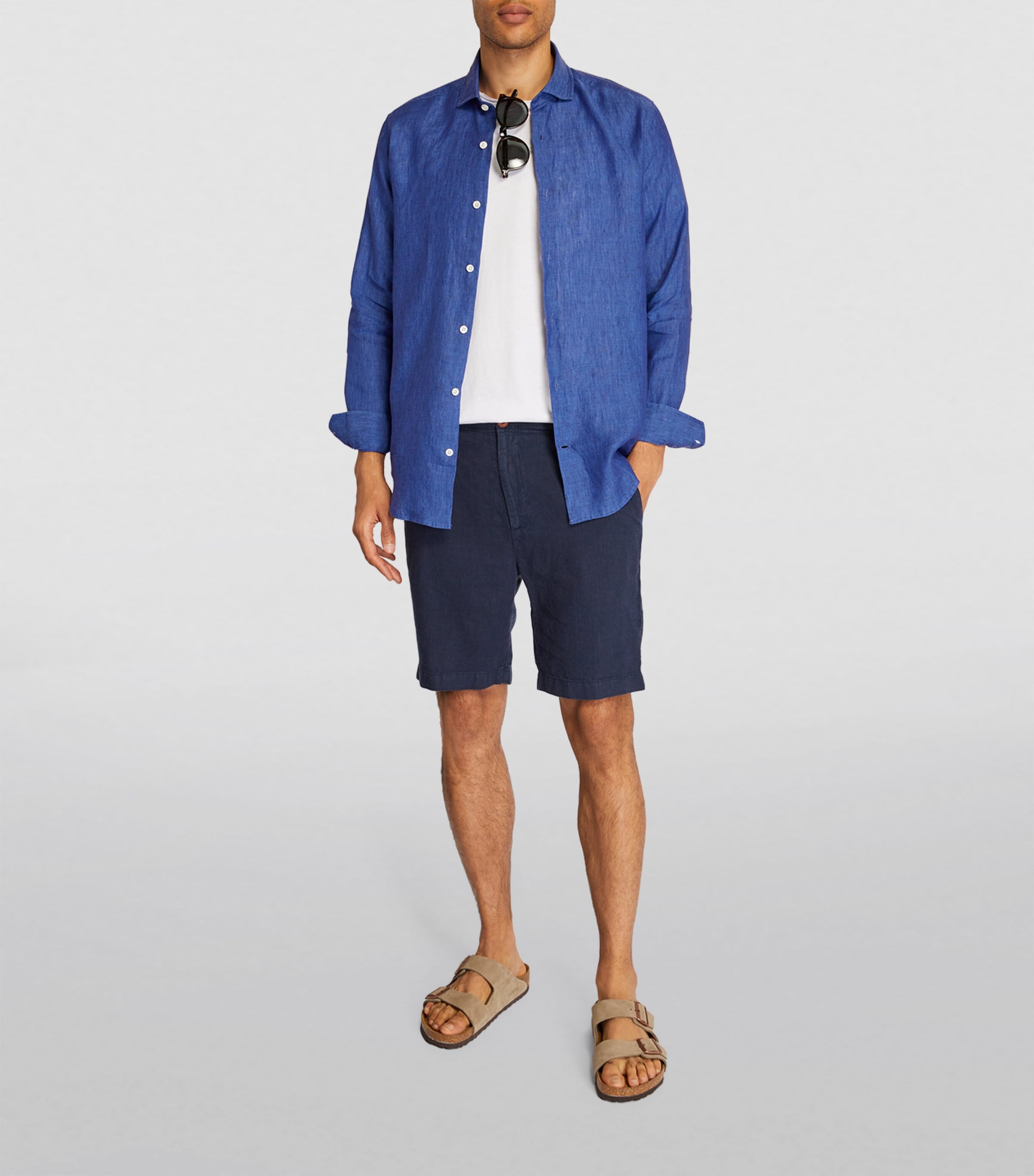 Linen Antonio Shirt NAVY Image 2