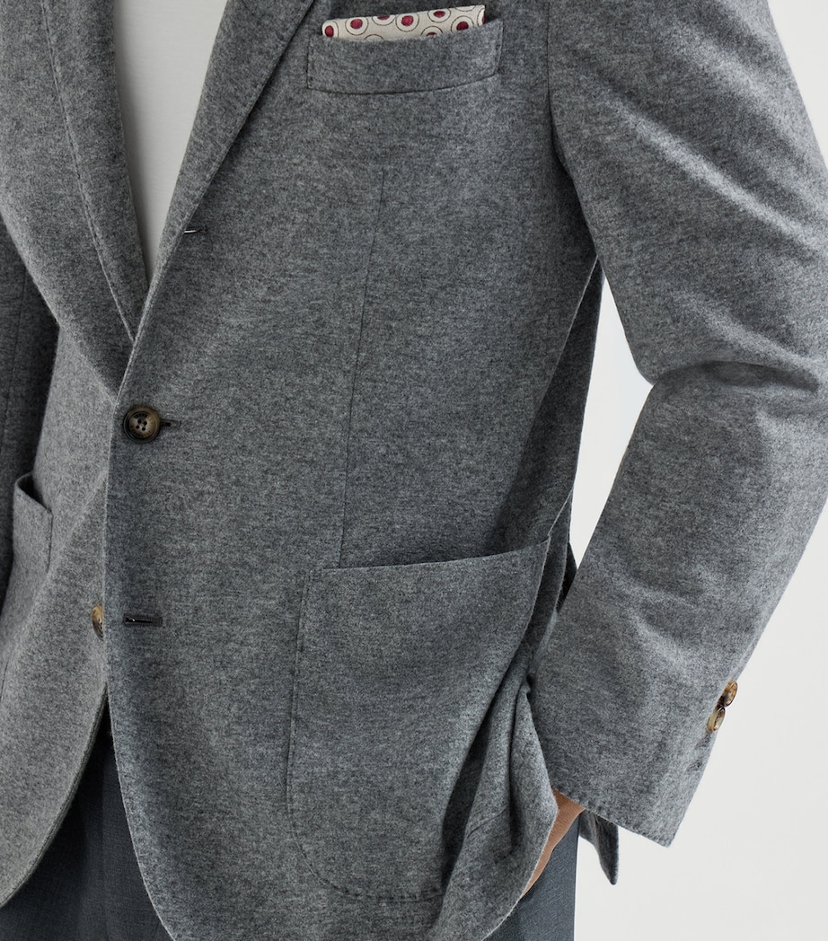Brunello Cucinelli Mens Cashmere Jersey Blazer Image 6