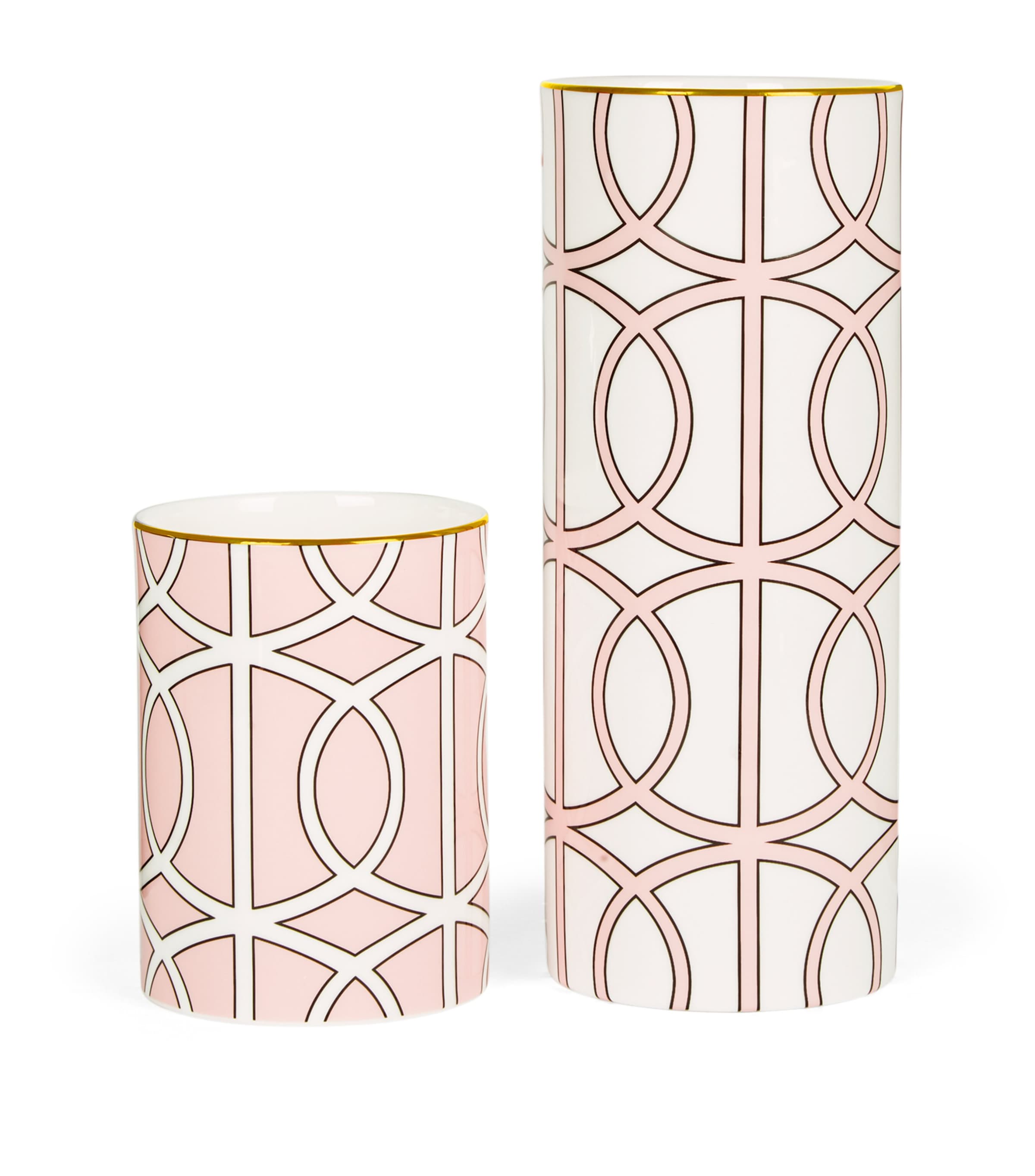 O.W.London Tall Bone China Loop Vase (22.5cm) Blush Image 2