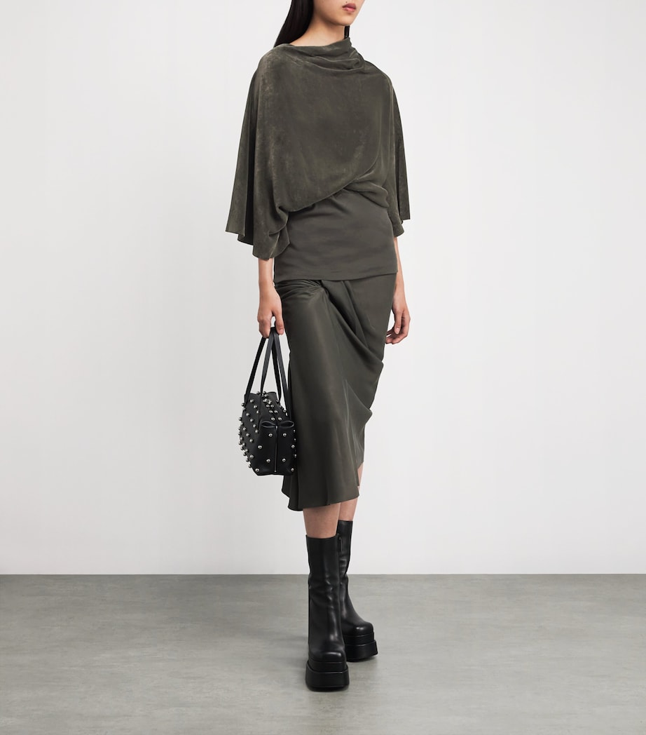 Velvet Cylinder Draped Top 25 BOSCO Image 2