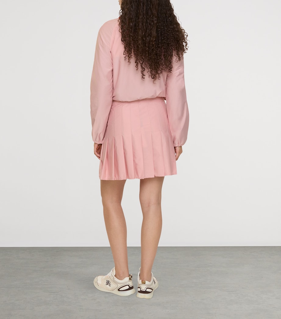 Stretch Pleated Mini Skirt BEGONIA PINK Image 3