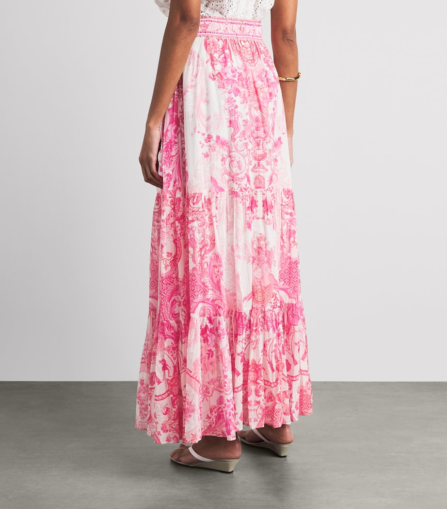 Camilla Womens Embellished Printed Maxi Skirt Livin La Vida Rosa Image 5