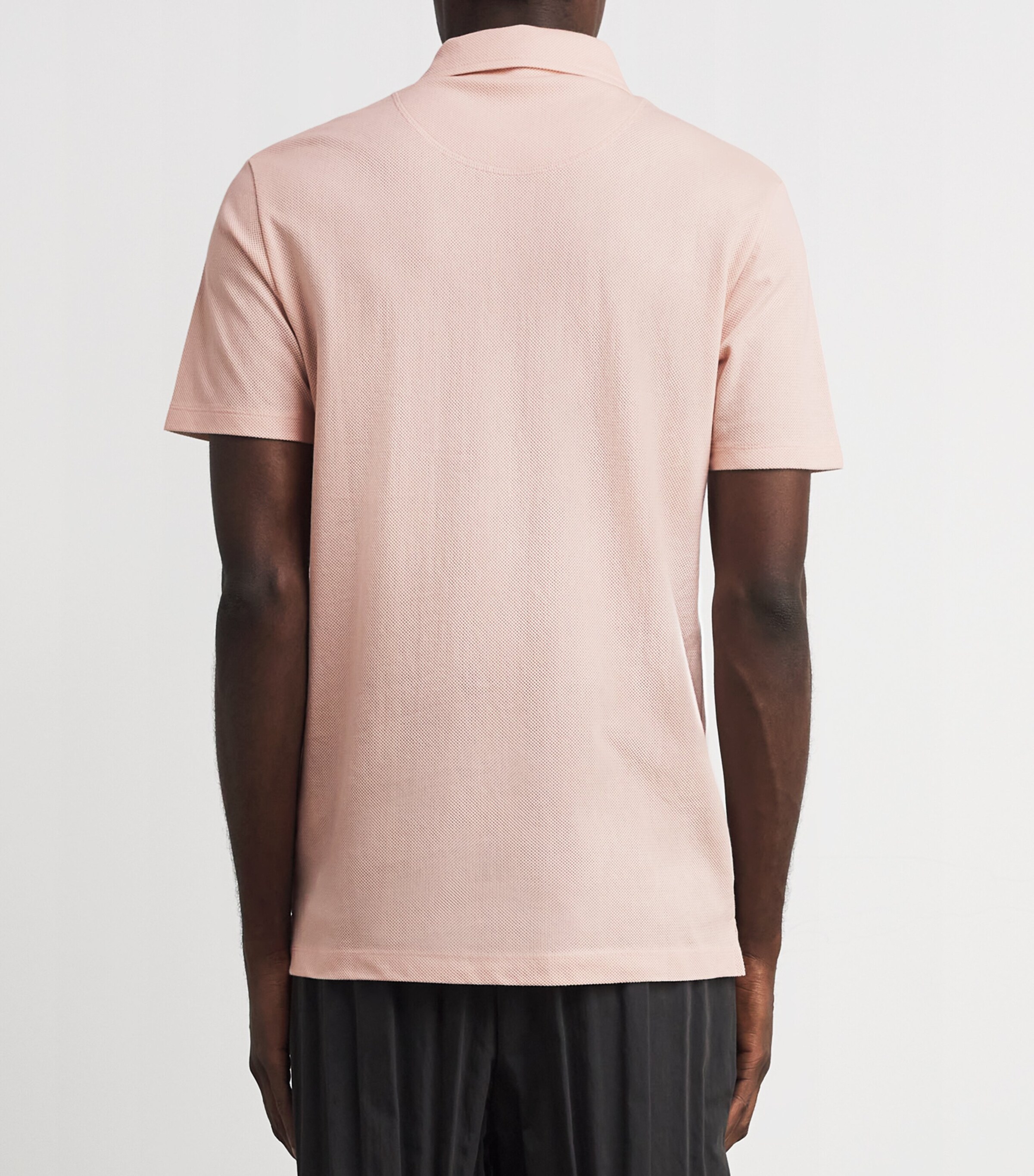 Sunspel Mens Supima Cotton Riviera Polo Pkbl Pastel Pink Image 4