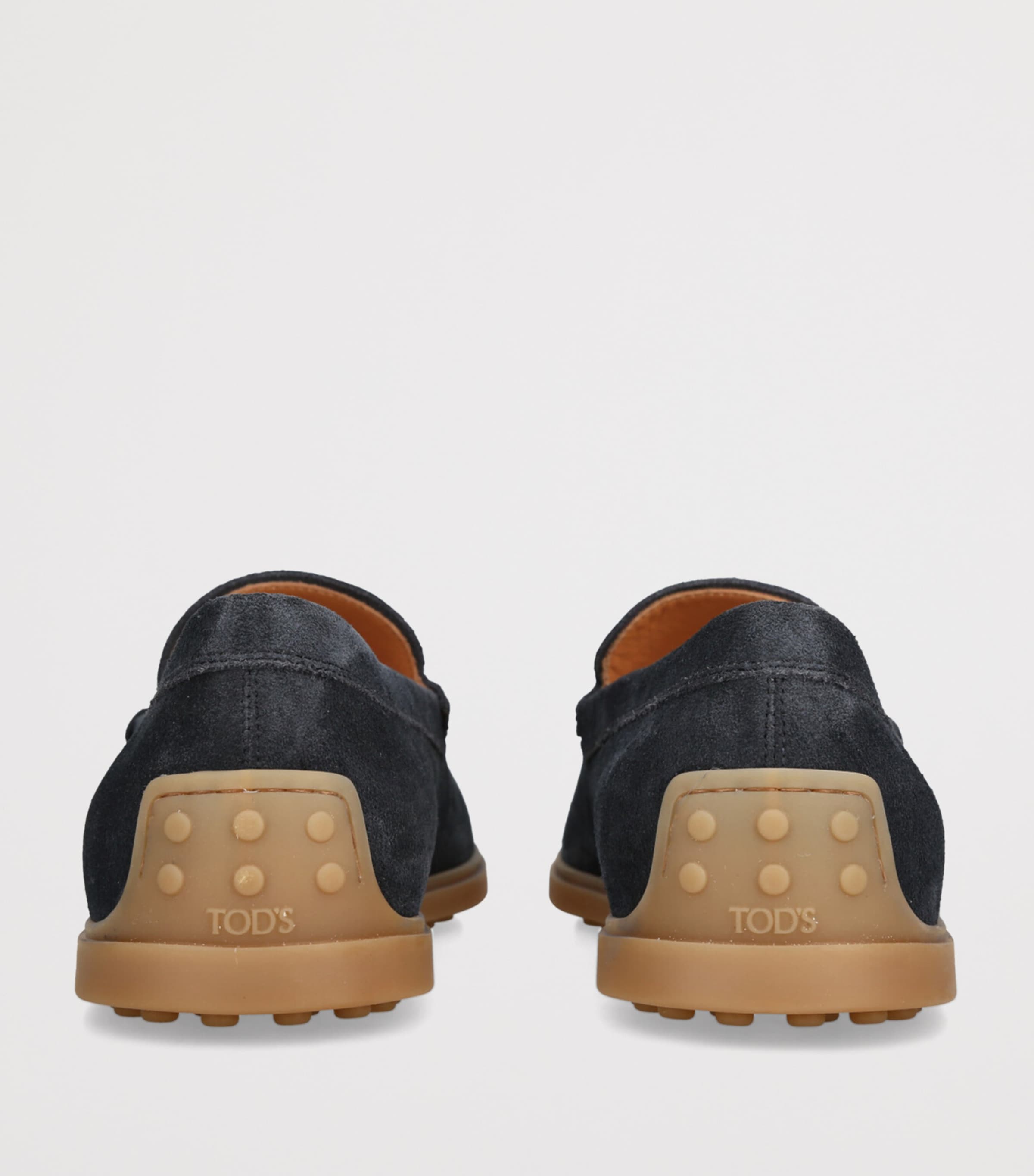 Tod's Suede Pantofola Gommini Loafers Navy Image 2