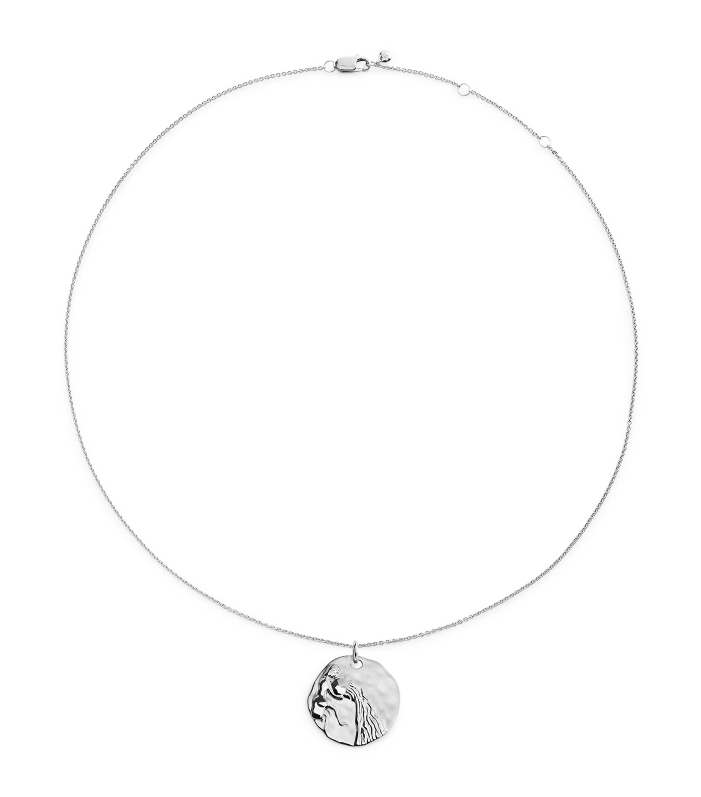 Monica Vinader Sterling Silver Aquarius Zodiac Necklace Sterling Silver Image 1