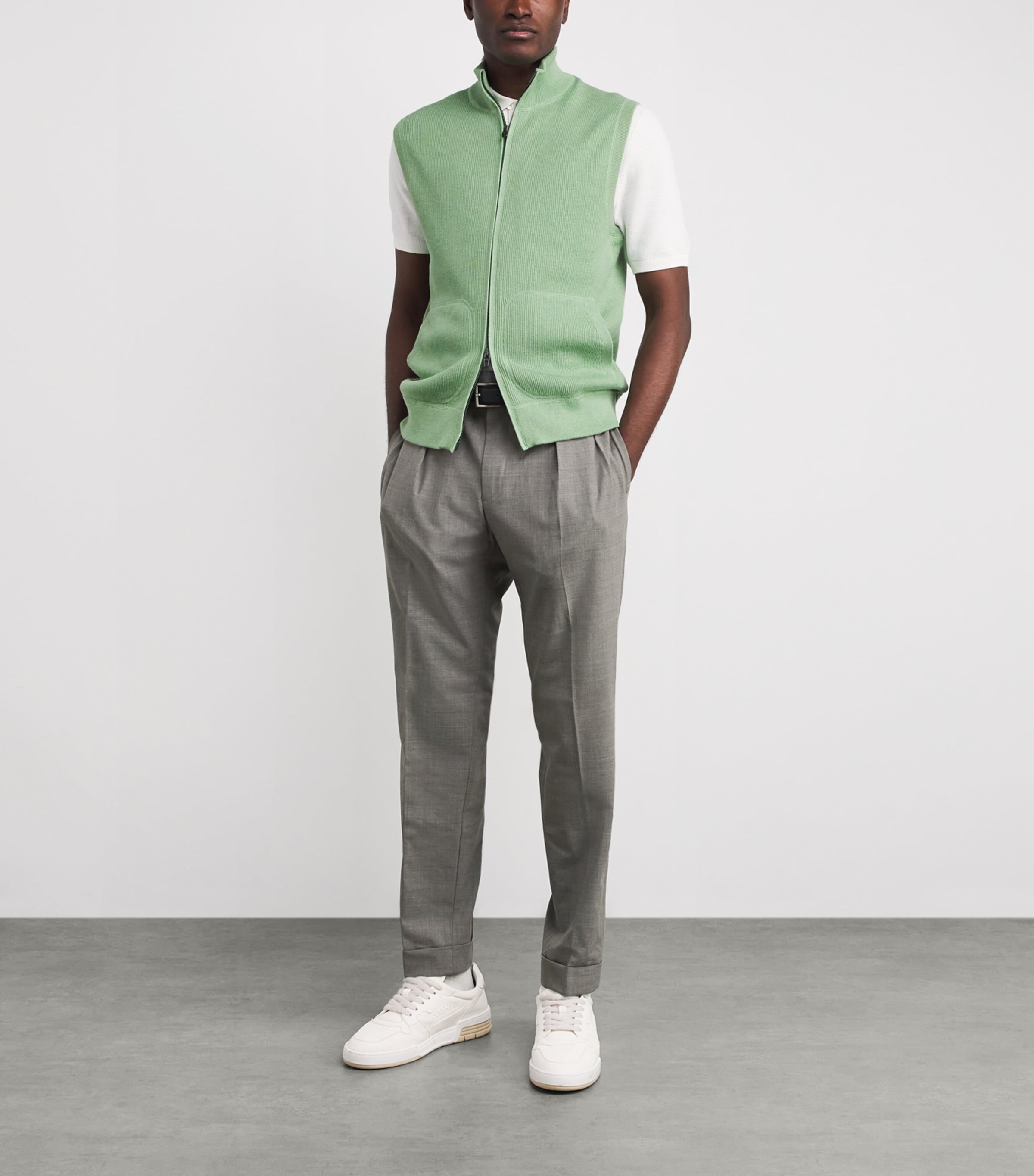 Cotton-Blend High-Neck Gilet JADE'S DIARY Image 2