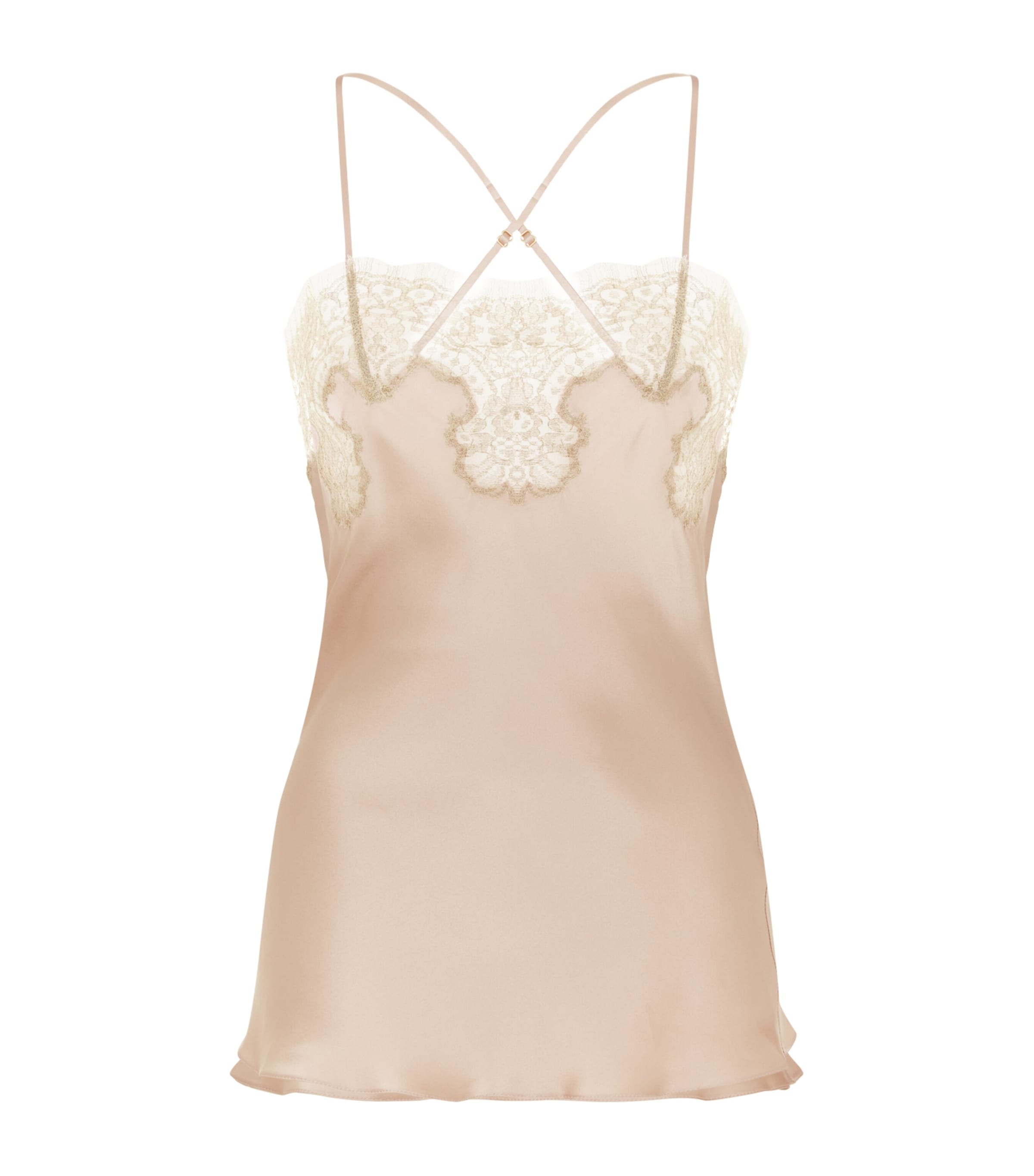 Gilda & Pearl Gina Satin Camisole In Beige