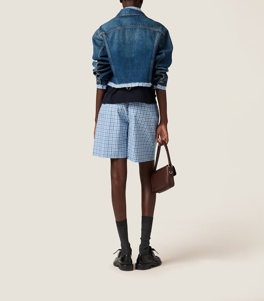 Cotton Poplin Check Shorts F0QY6 Image 3