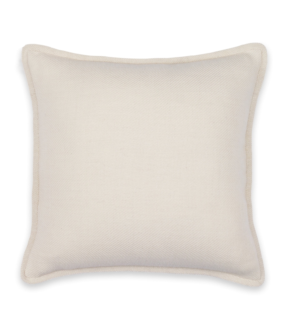 Wool Alpaca Frame Square Cushion Case (50cm x 50cm) IVORY/IVORY Image 1