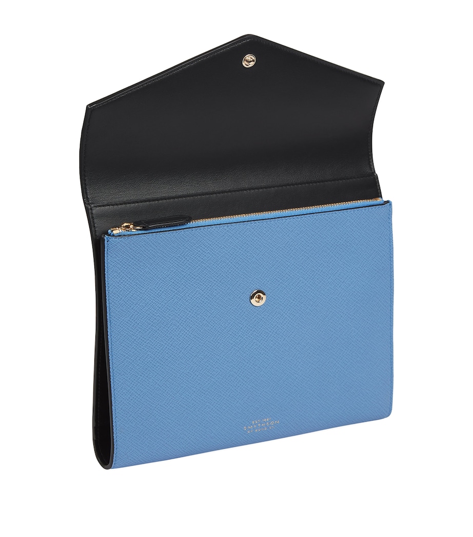 Leather Panama A5 Writing Folder NILE BLUE Image 3