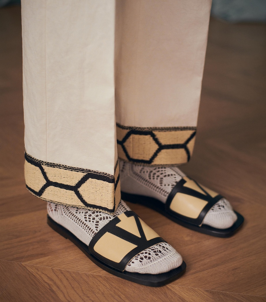 Leather Viva Superstar Slides RAV Image 9