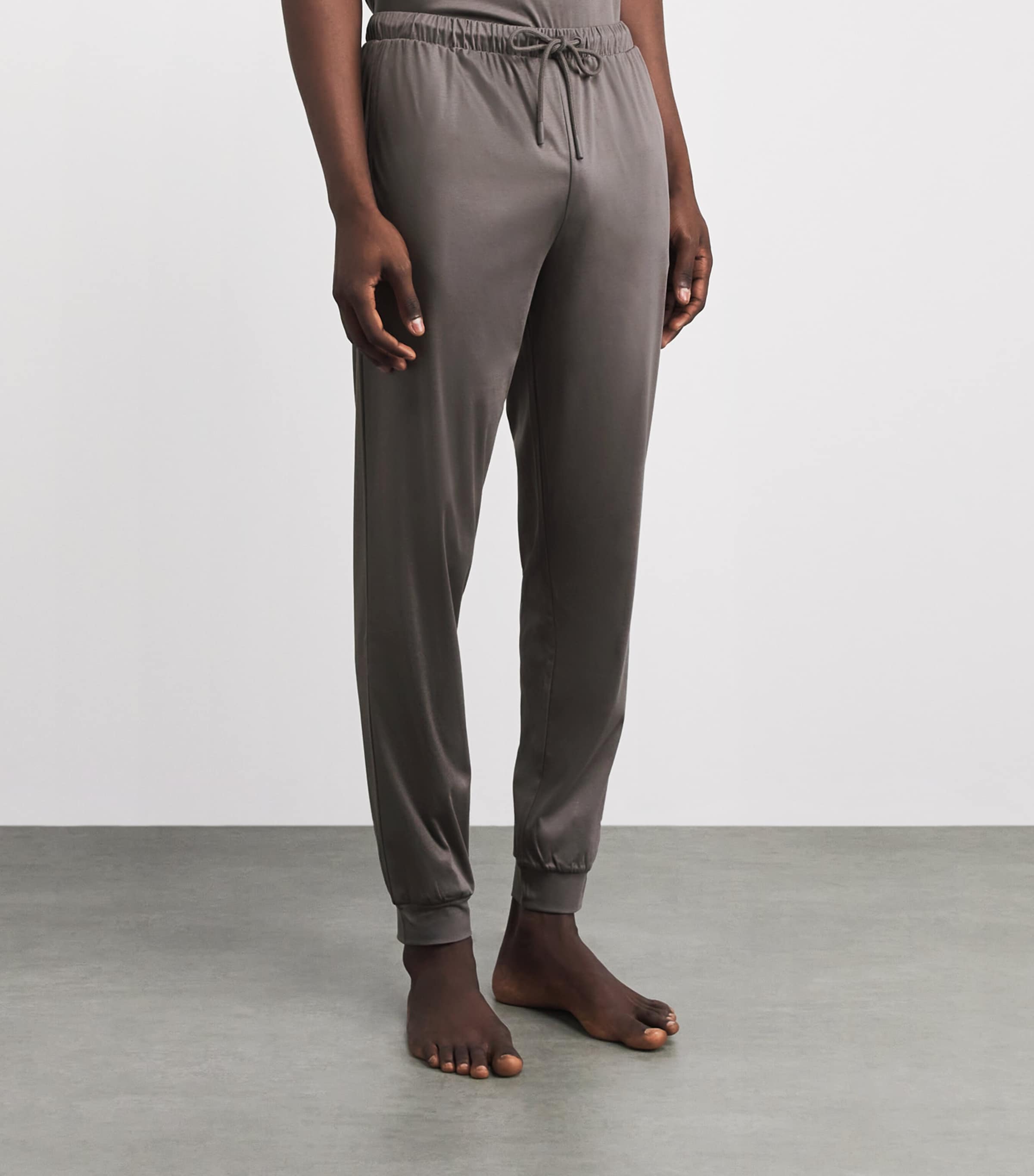 Zimmerli Mens 286 Sea Island Lounge Trousers Toffee Image 4