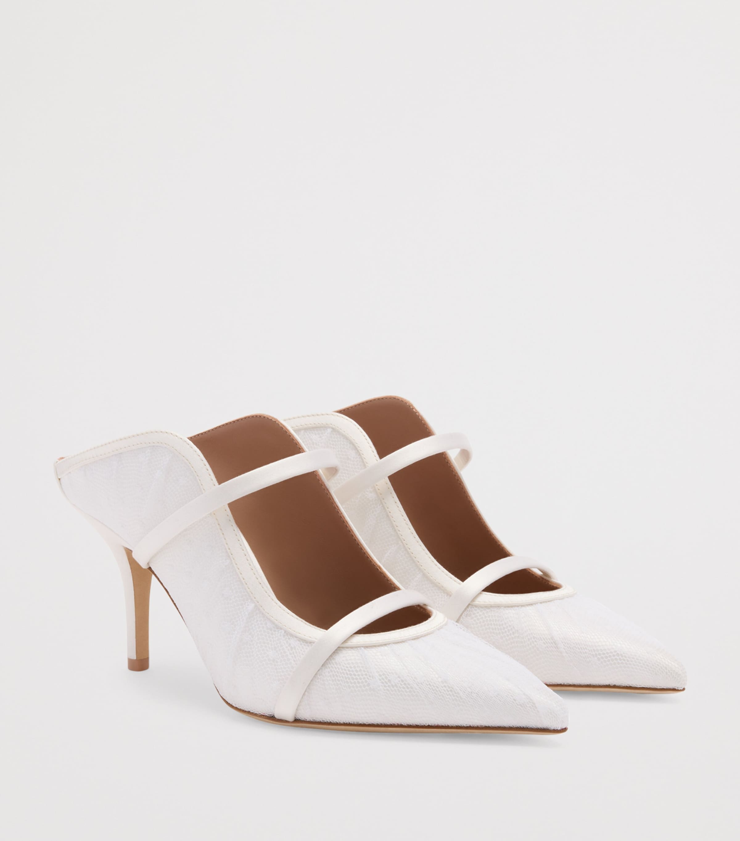 Tulle Maureen Heeled Mules 70 WHITE Image 3