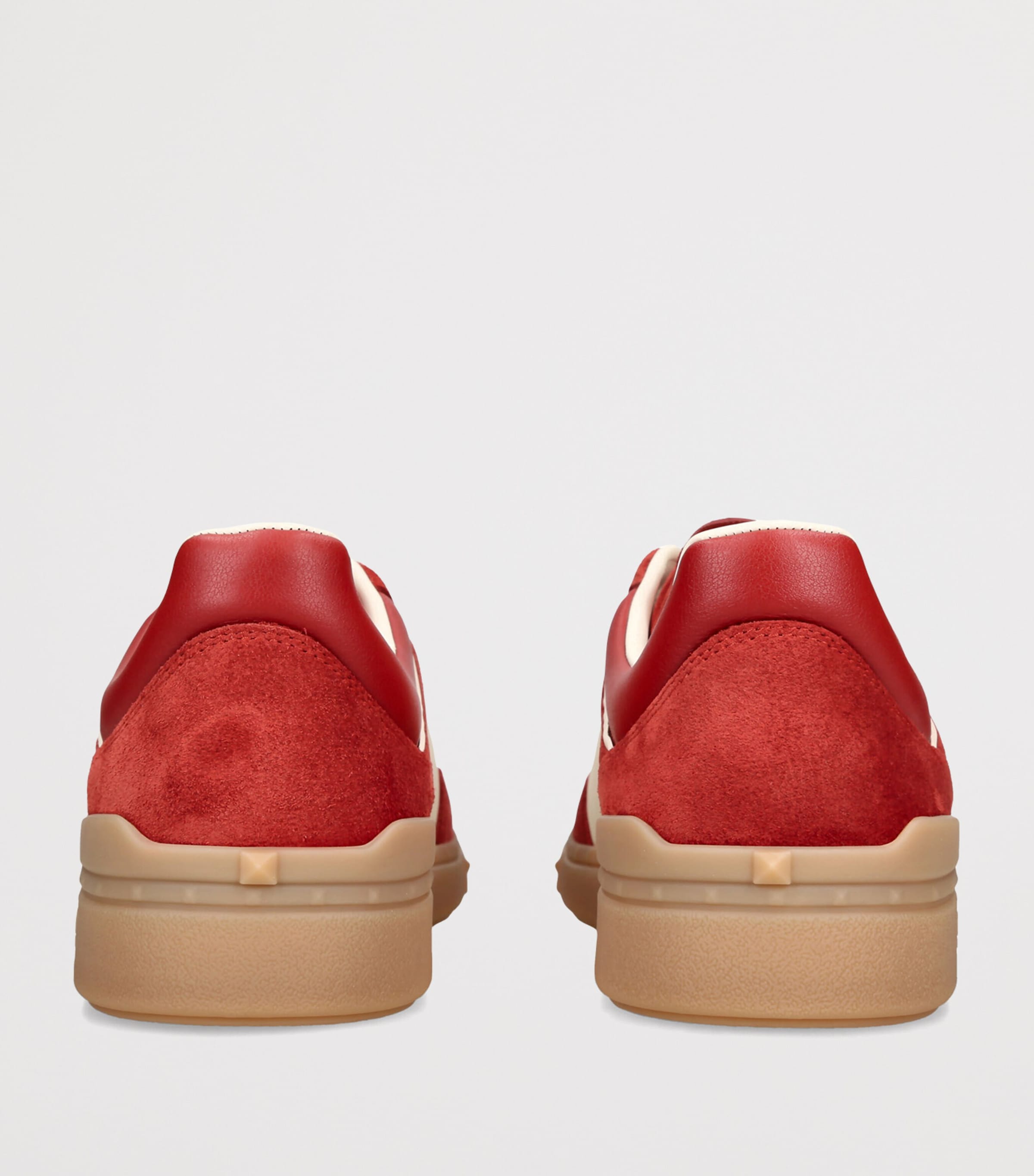 Valentino Garavani Suede Upvillage Low-Top Sneakers Red Comb Image 4