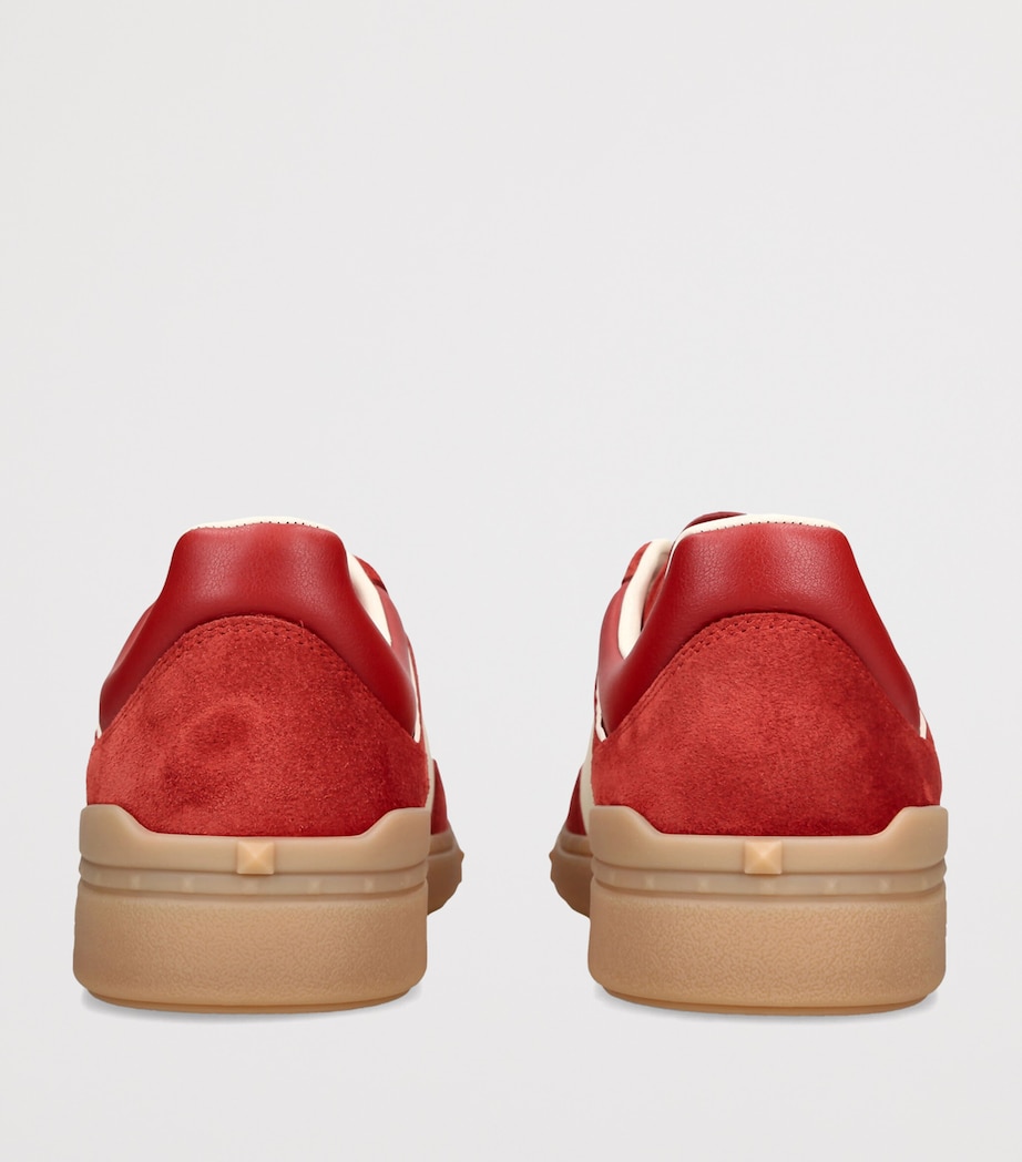 Valentino Garavani Suede Upvillage Low-Top Sneakers Red Comb Image 4