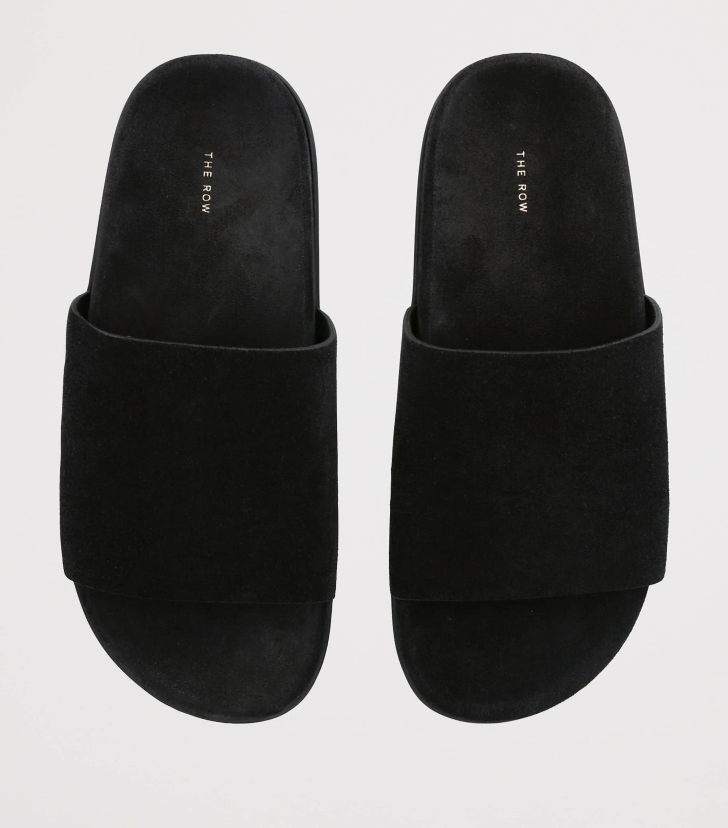 Hugh Suede Slides BLACK Image 4
