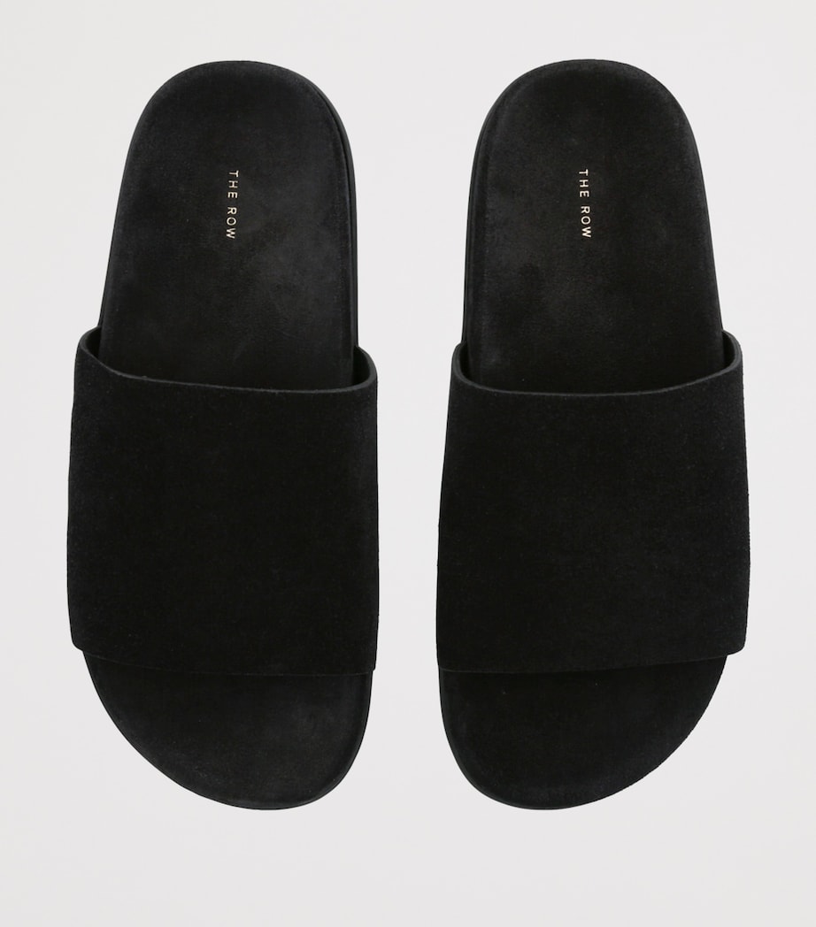 Hugh Suede Slides BLACK Image 4