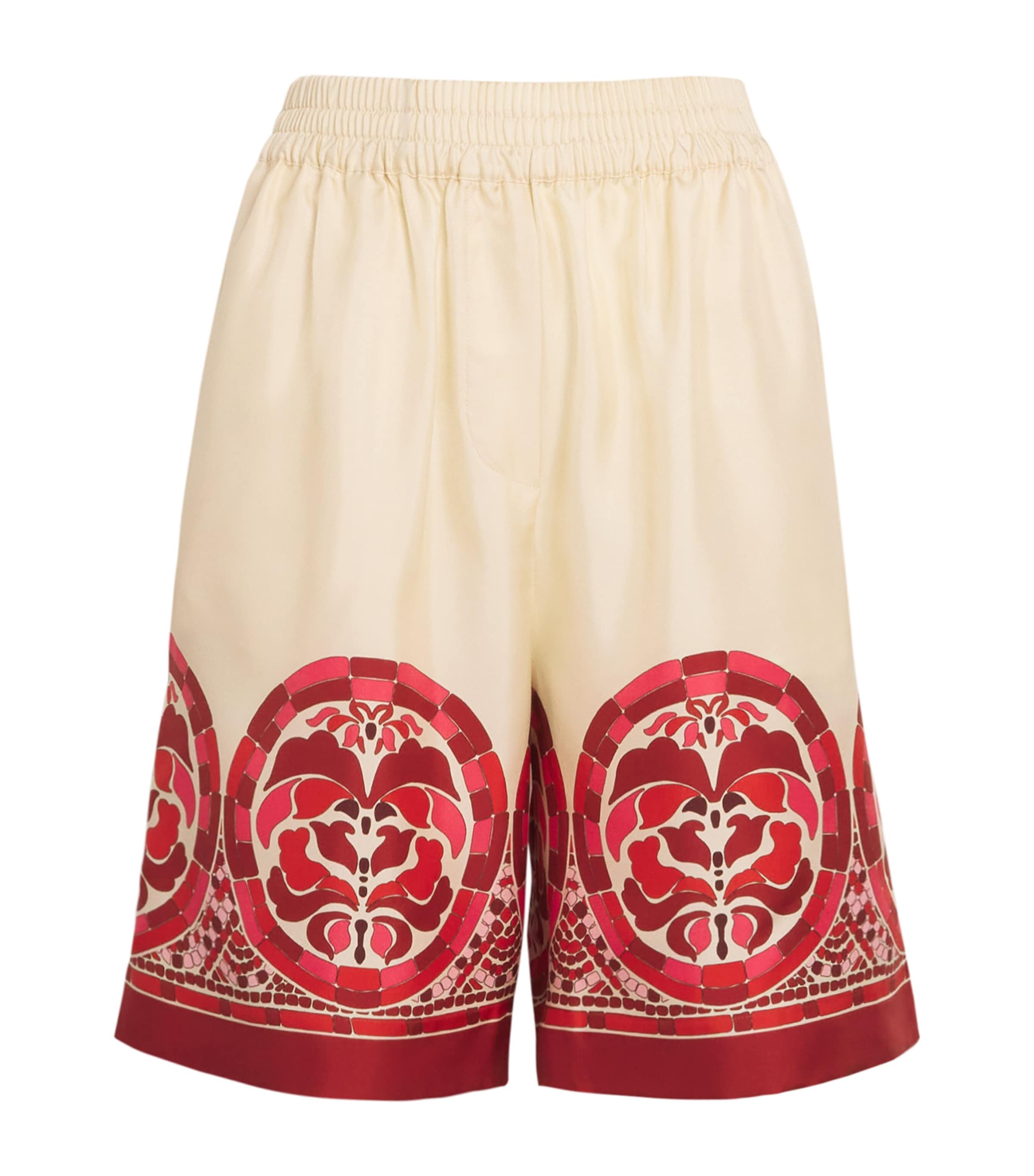 La Doublej La Double J Palazzo Printed Silk-twill Shorts