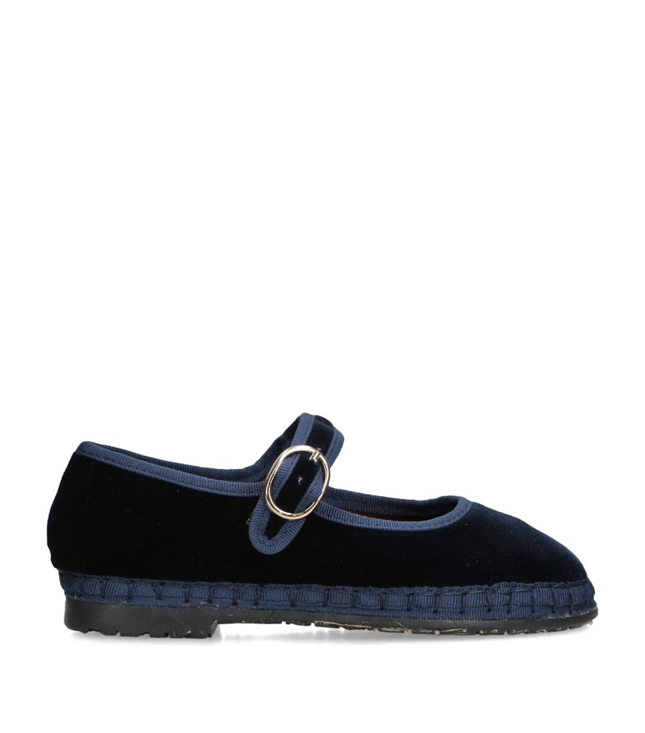 Flabelus Velvet Molly Mary Janes Blue/dark Image 1