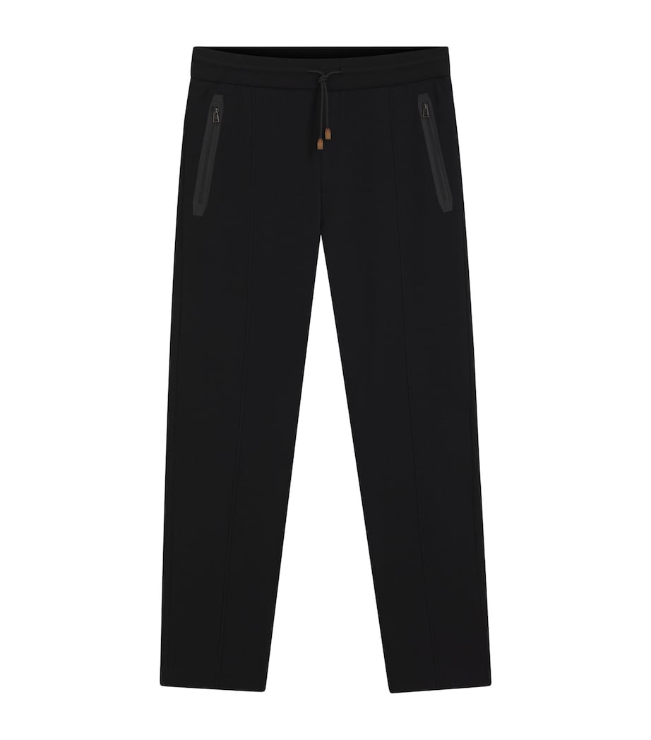BOSS Mens Cotton-Wool-Blend Straight Sweatpants Image 1