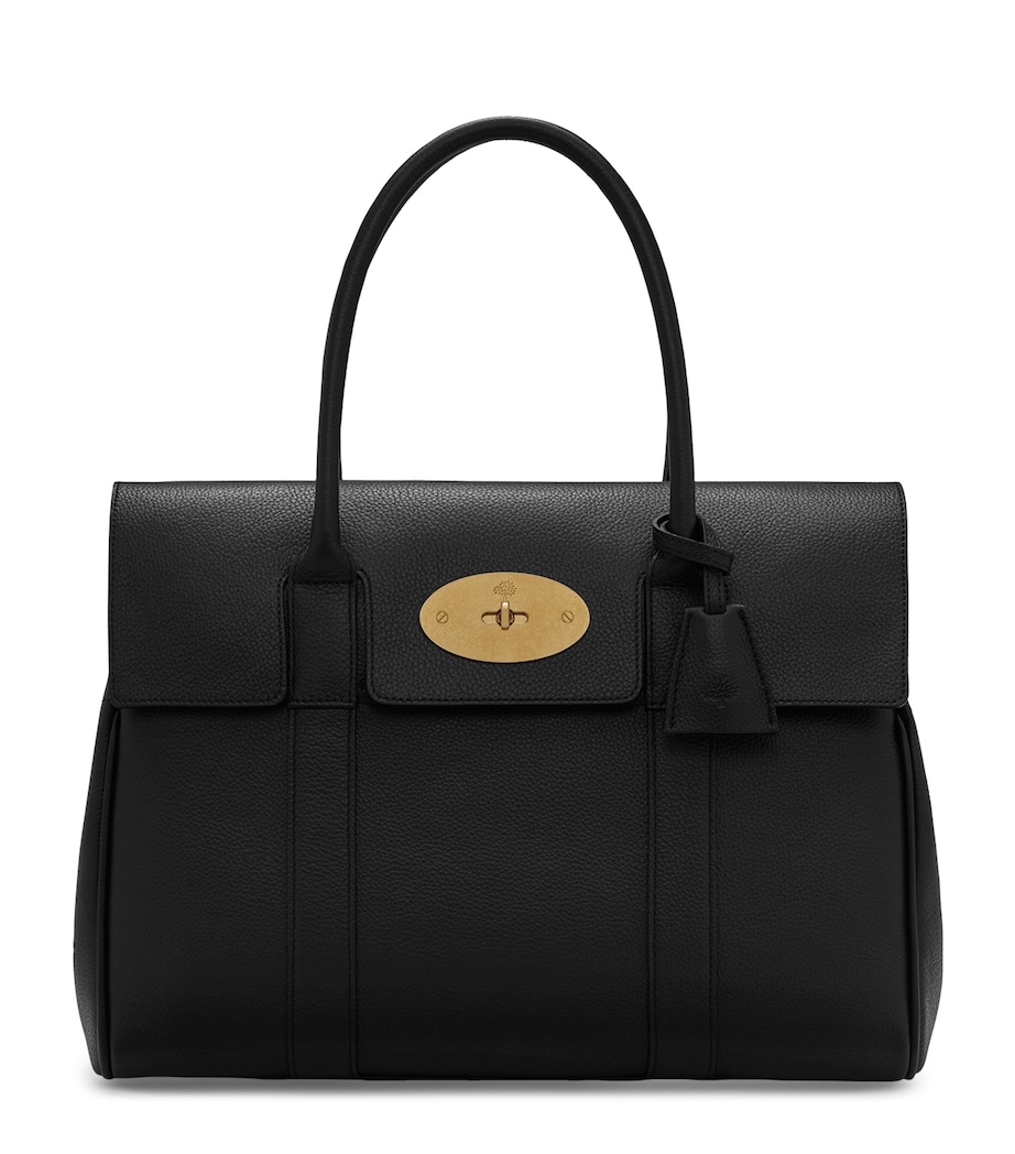 Leather Bayswater Shoulder Bag BLACK-BRASS Image 1