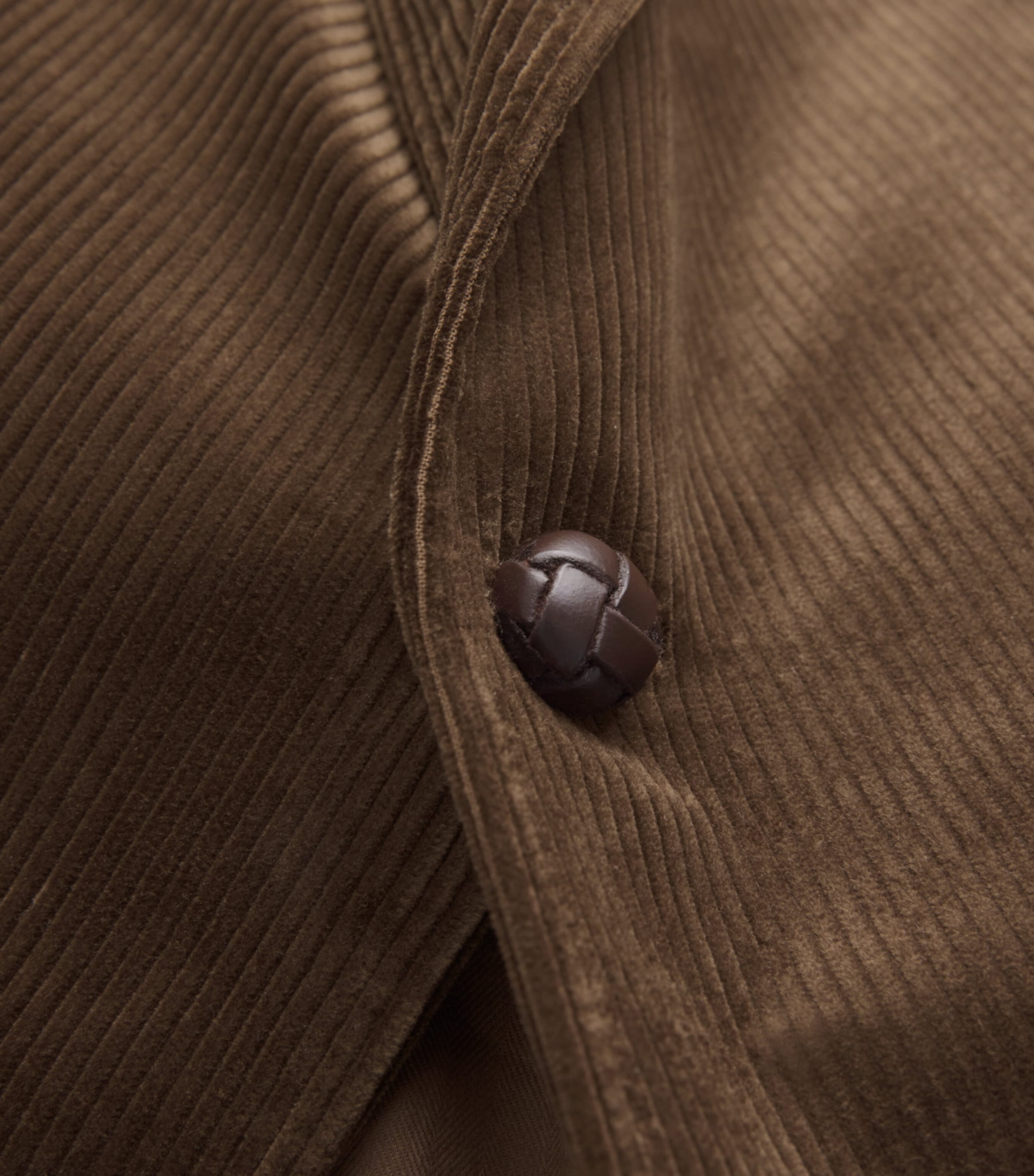 Corduroy Single-Breasted Blazer BROWN Image 2