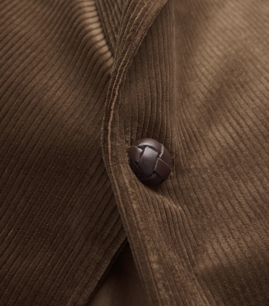 Corduroy Single-Breasted Blazer BROWN Image 2