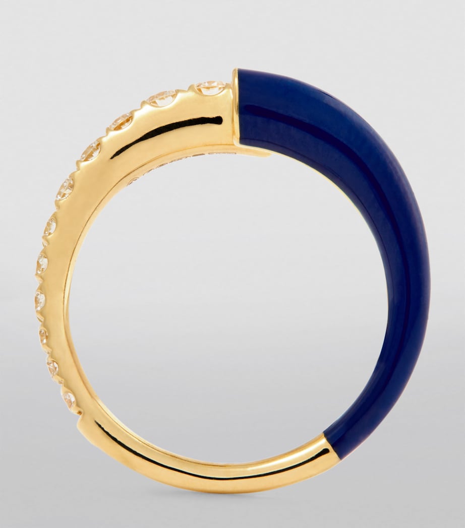 Yellow Gold, Diamond and Enamel Lola Ring YELLOW GOLD Image 2