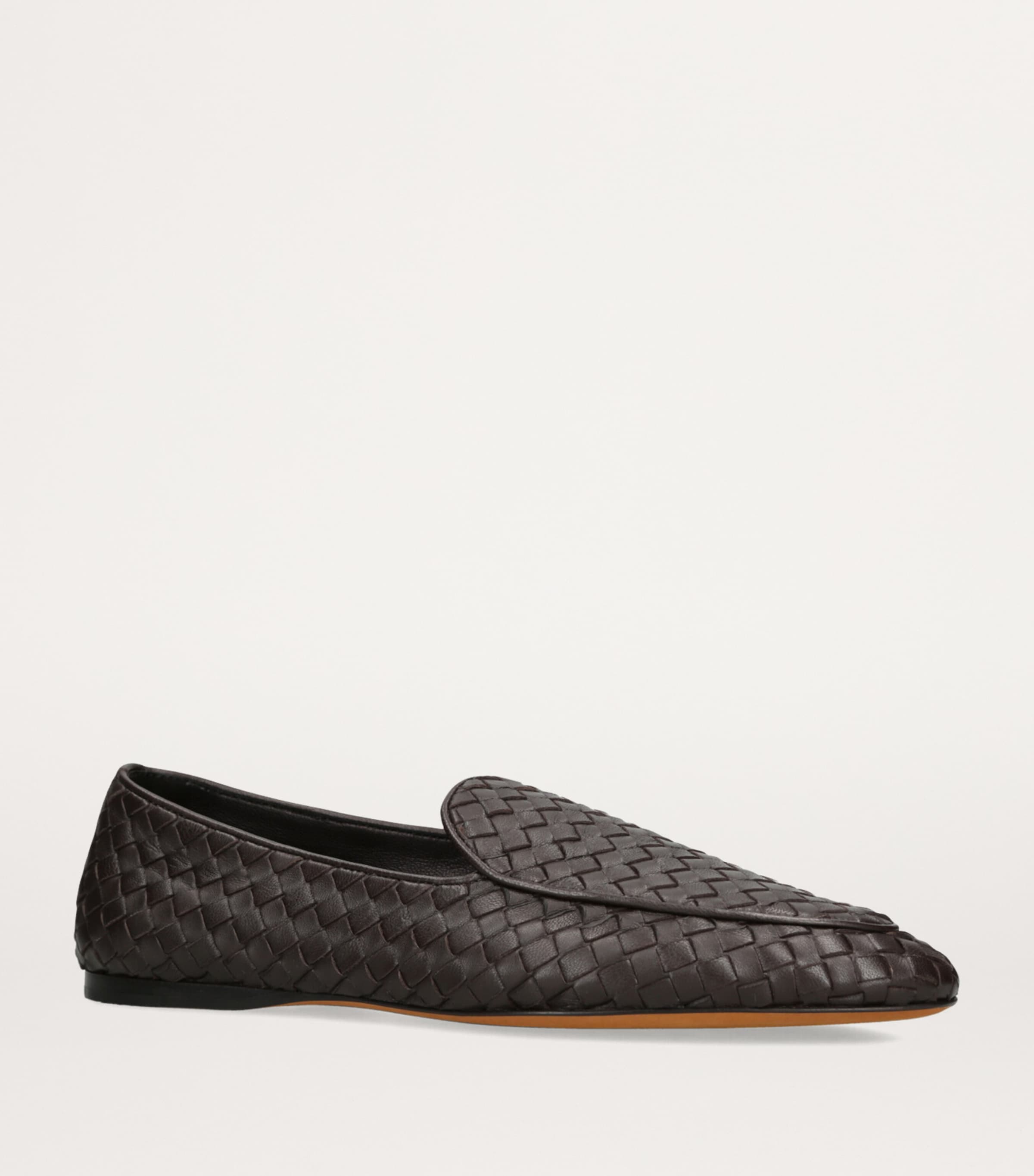 The Row Brown Hereditas Woven Flat Loafers | Harrods US The Row Brown Hereditas Woven Flat Loafers | Harrods US