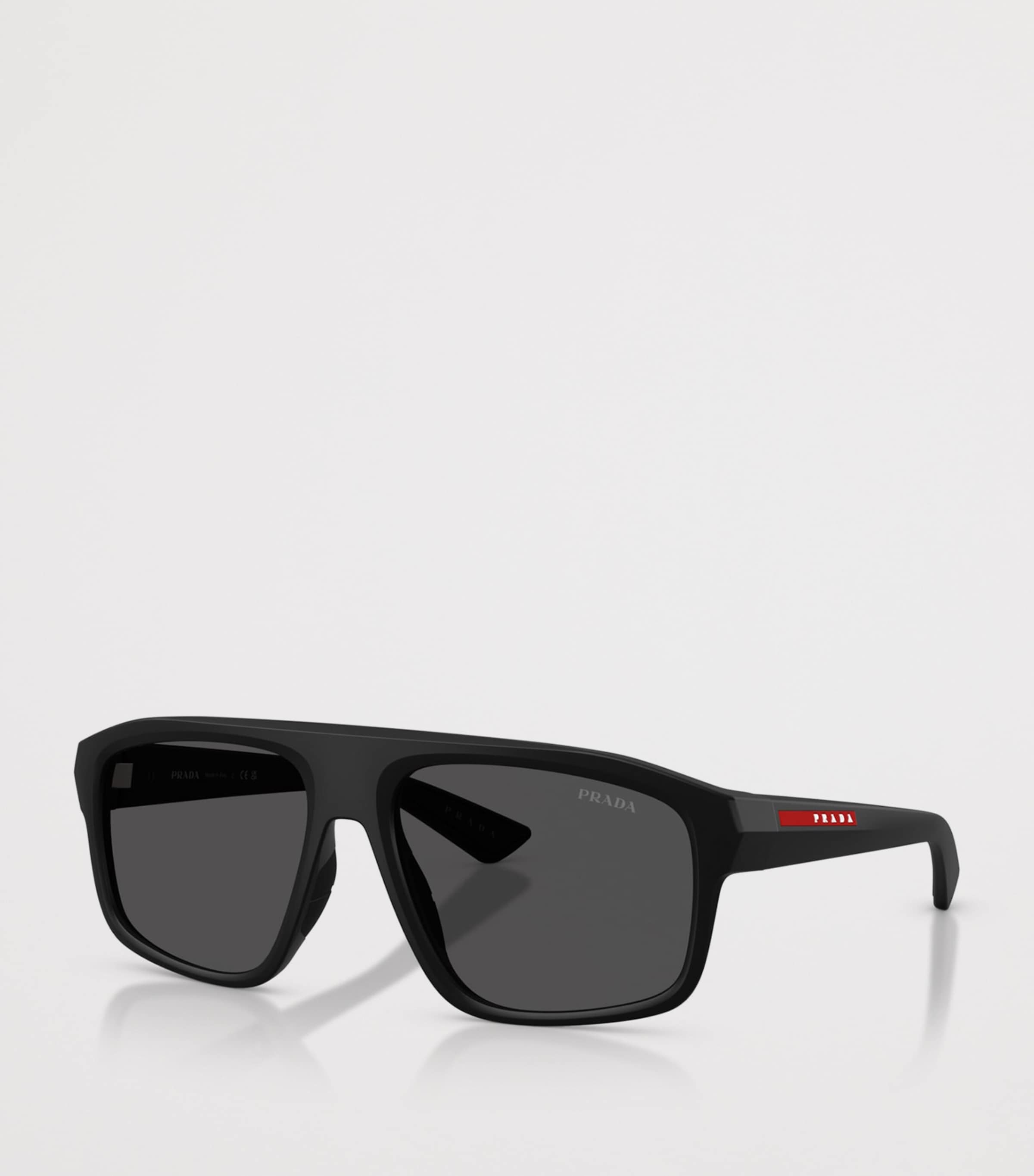 Prada Linea Rossa Irregular Sunglasses Black Image 2