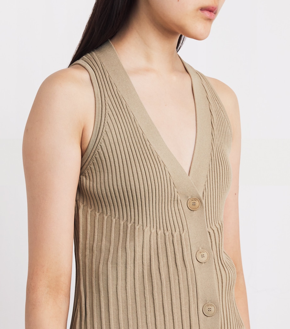 Knitted Waistcoat SAND Image 6