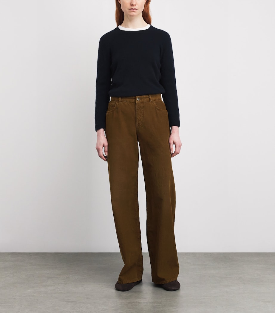 The Row Womens Eglitta Stretch-Cotton Jeans Cinnamon Image 2