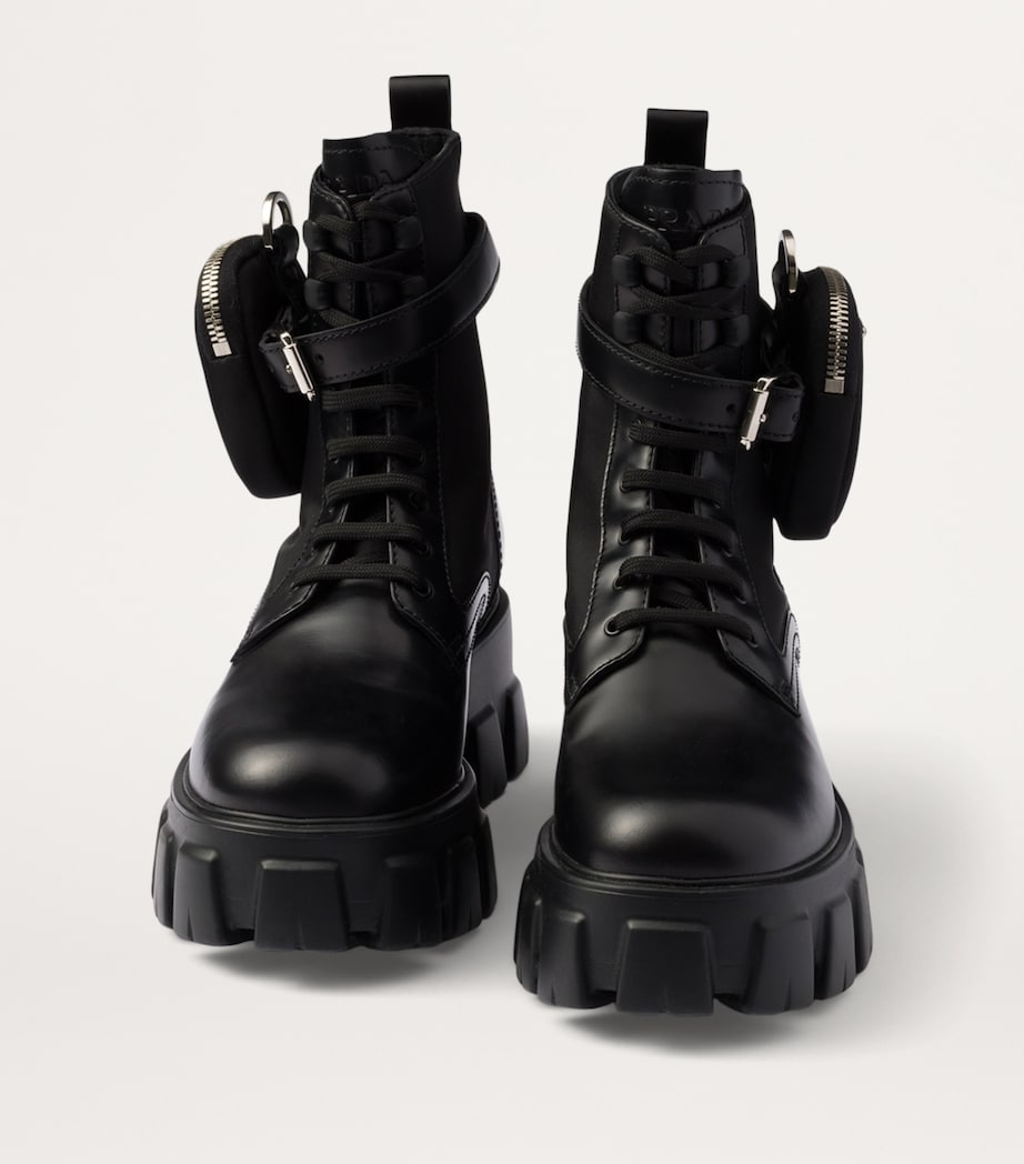 Leather Monolith Boots with Pouch 55 F0002 Image 6