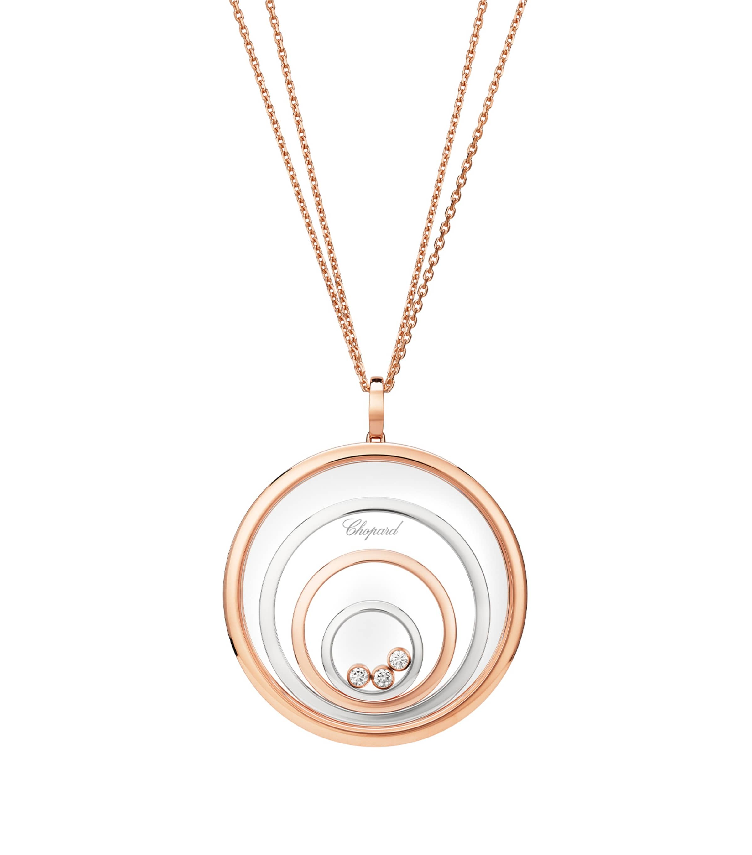 Chopard Mixed Gold And Diamond Happy Spirit Pendant