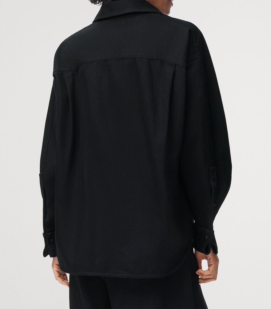 Cotton Wrap Shirt BLACK Image 3