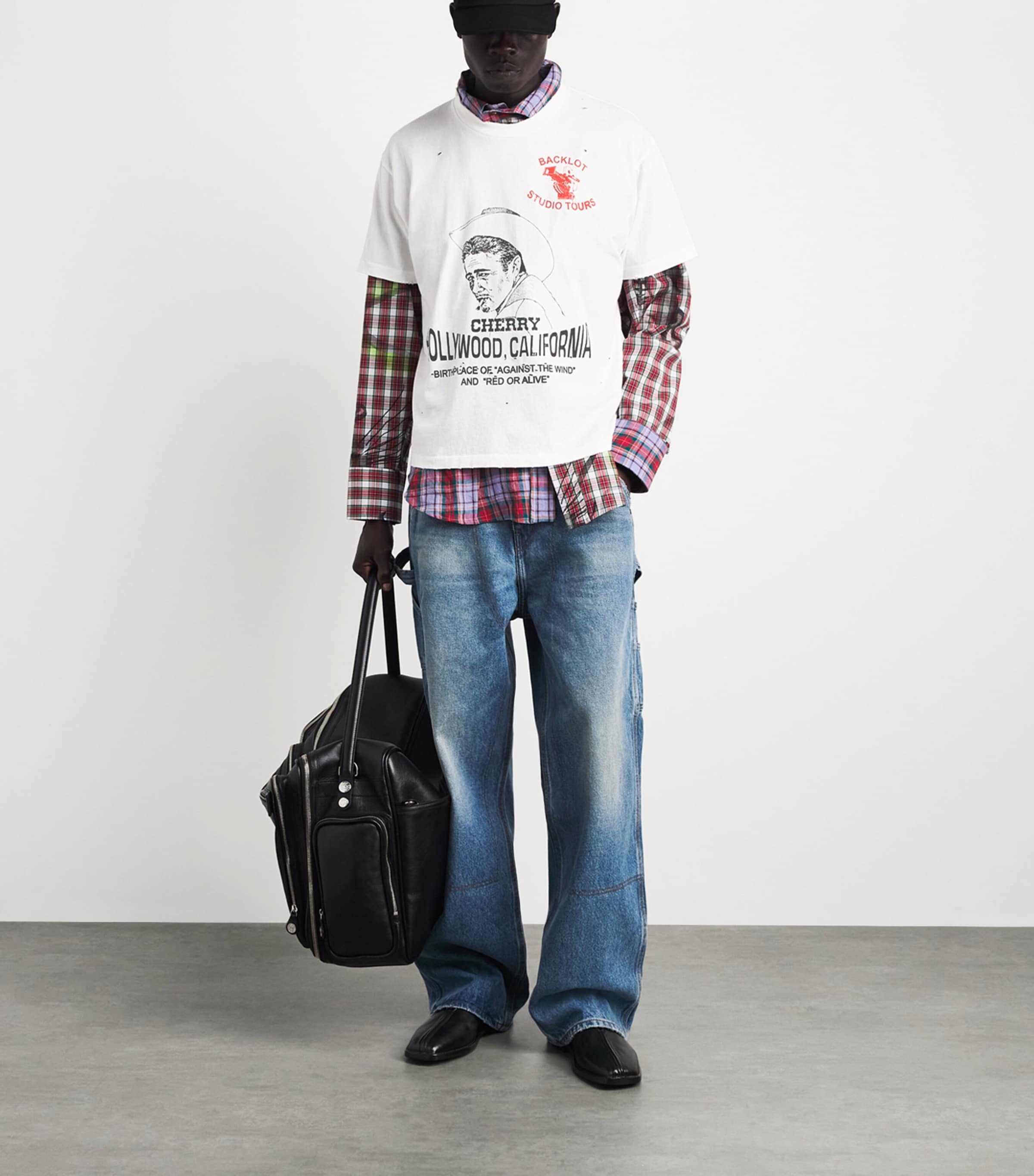 Cherry Los Angeles Mens Backlot T-Shirt Vintage White Image 2