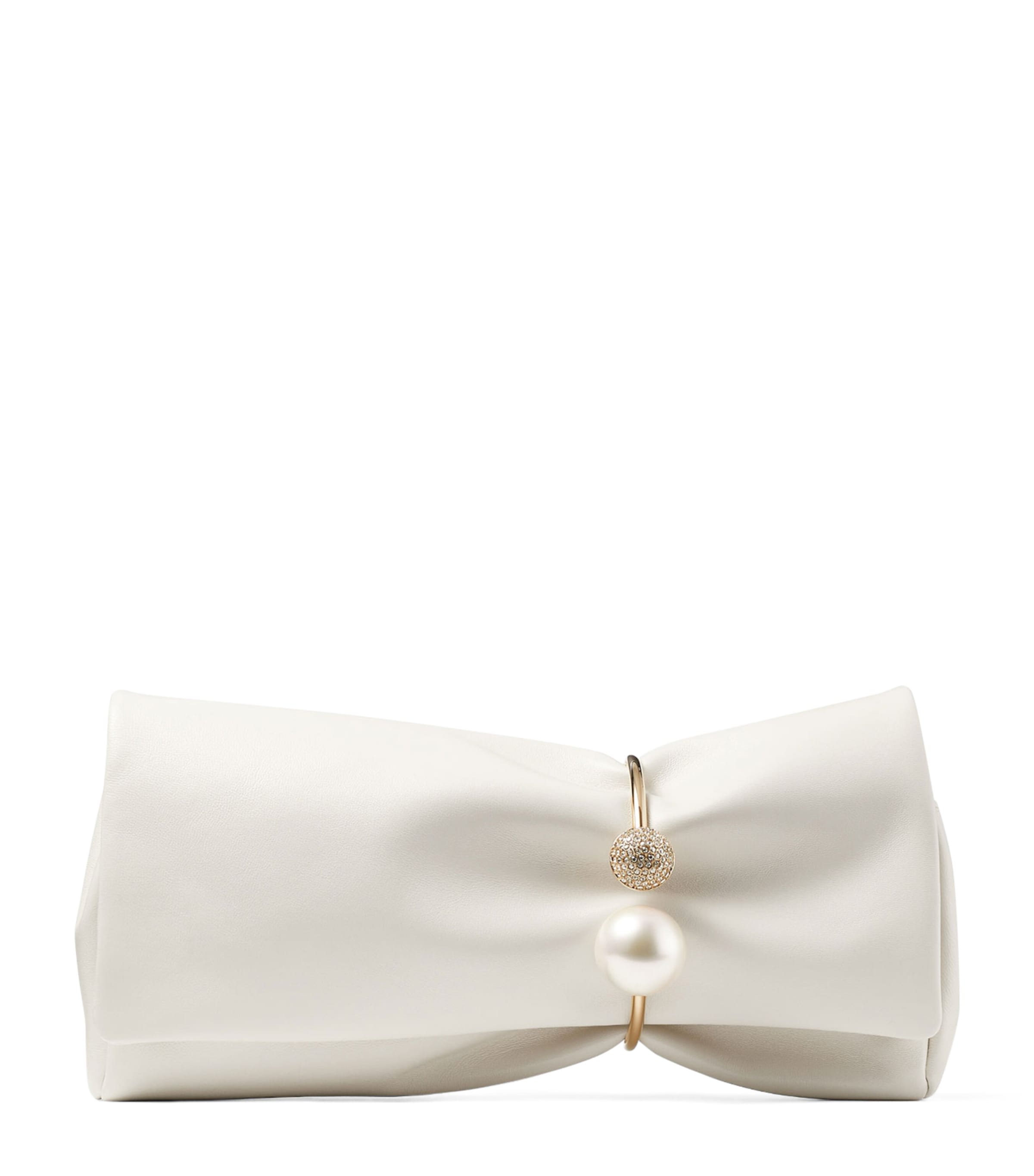 Leather Xandra Clutch LATTE/LIGHT GOLD Image 1