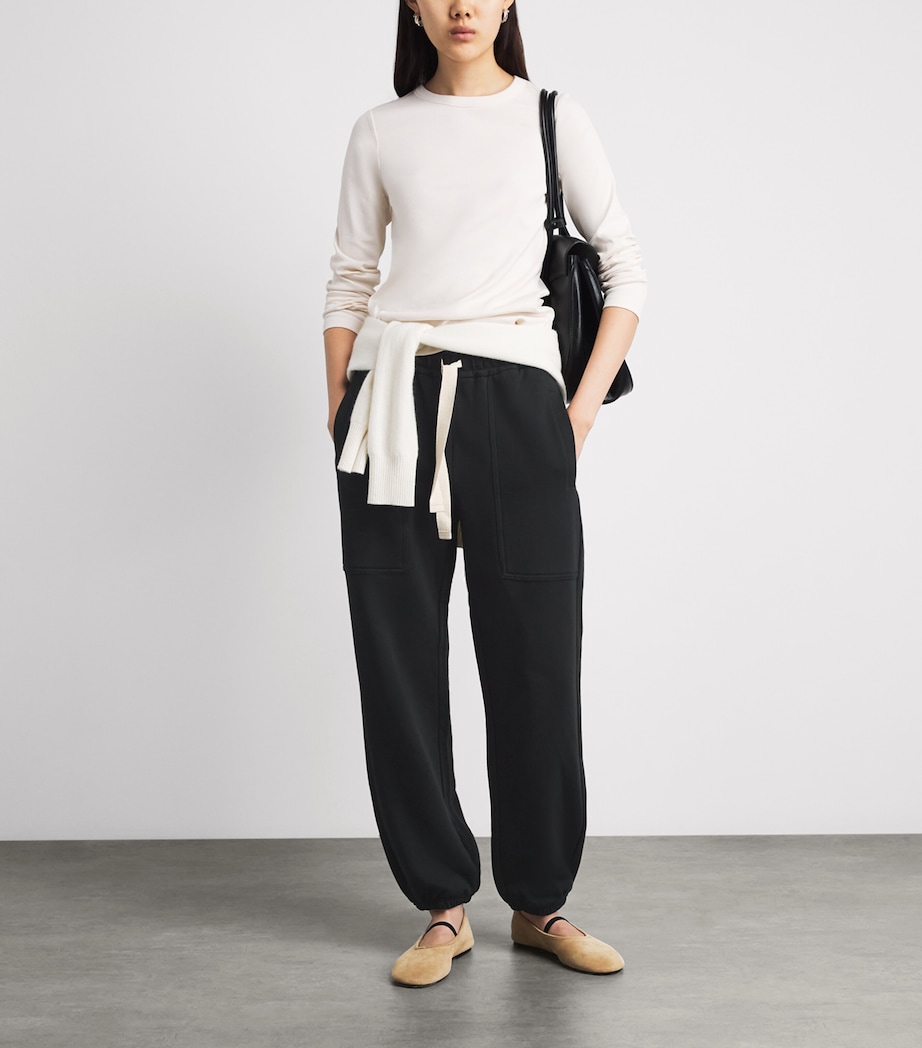 ME+EM Womens Cotton-Blend Sweatpants Black Image 2
