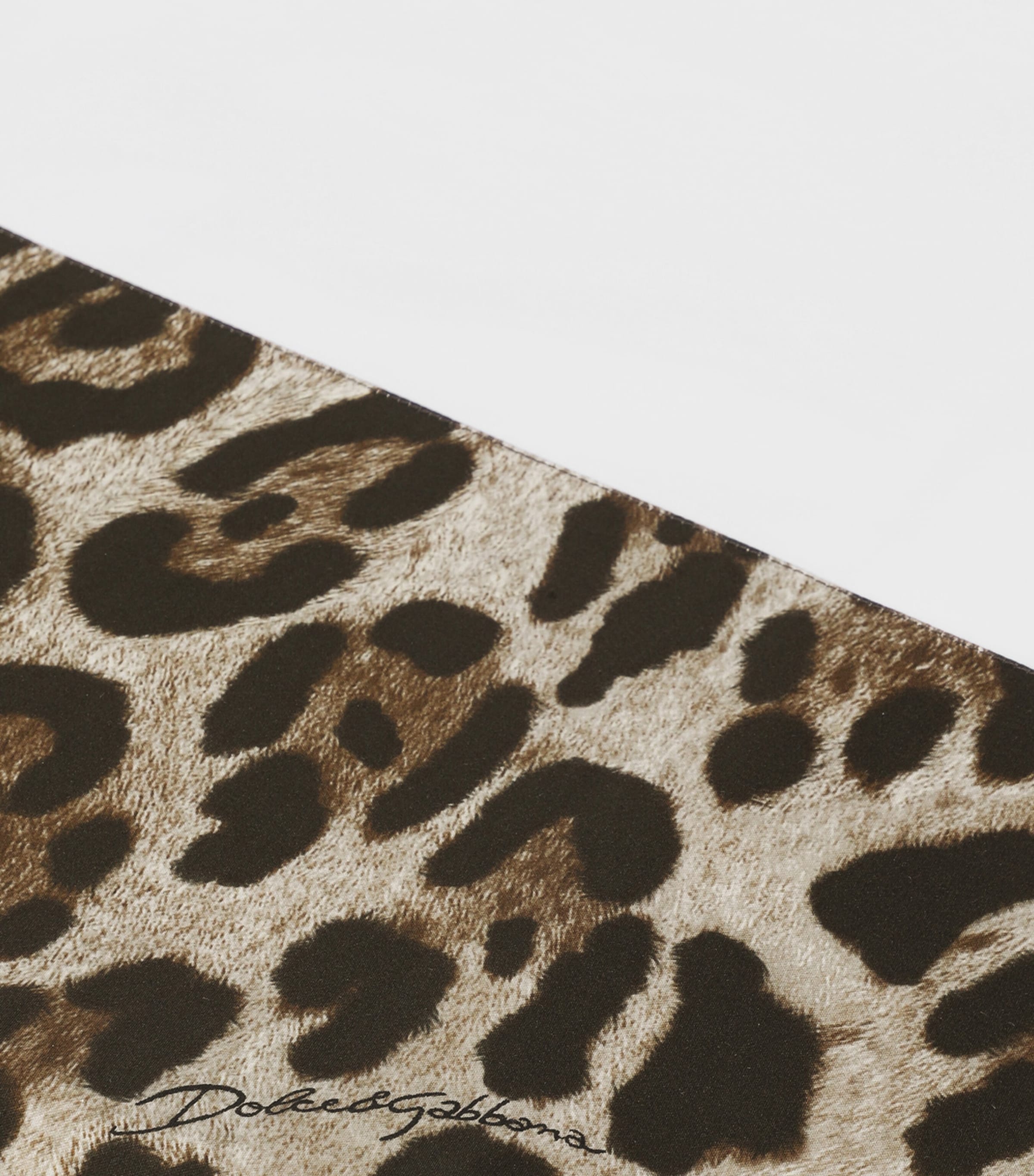 Dolce&Gabbana Casa Cotton Leopard King Flat Sheet (260cm x 280cm) Bianco/leopard Image 3