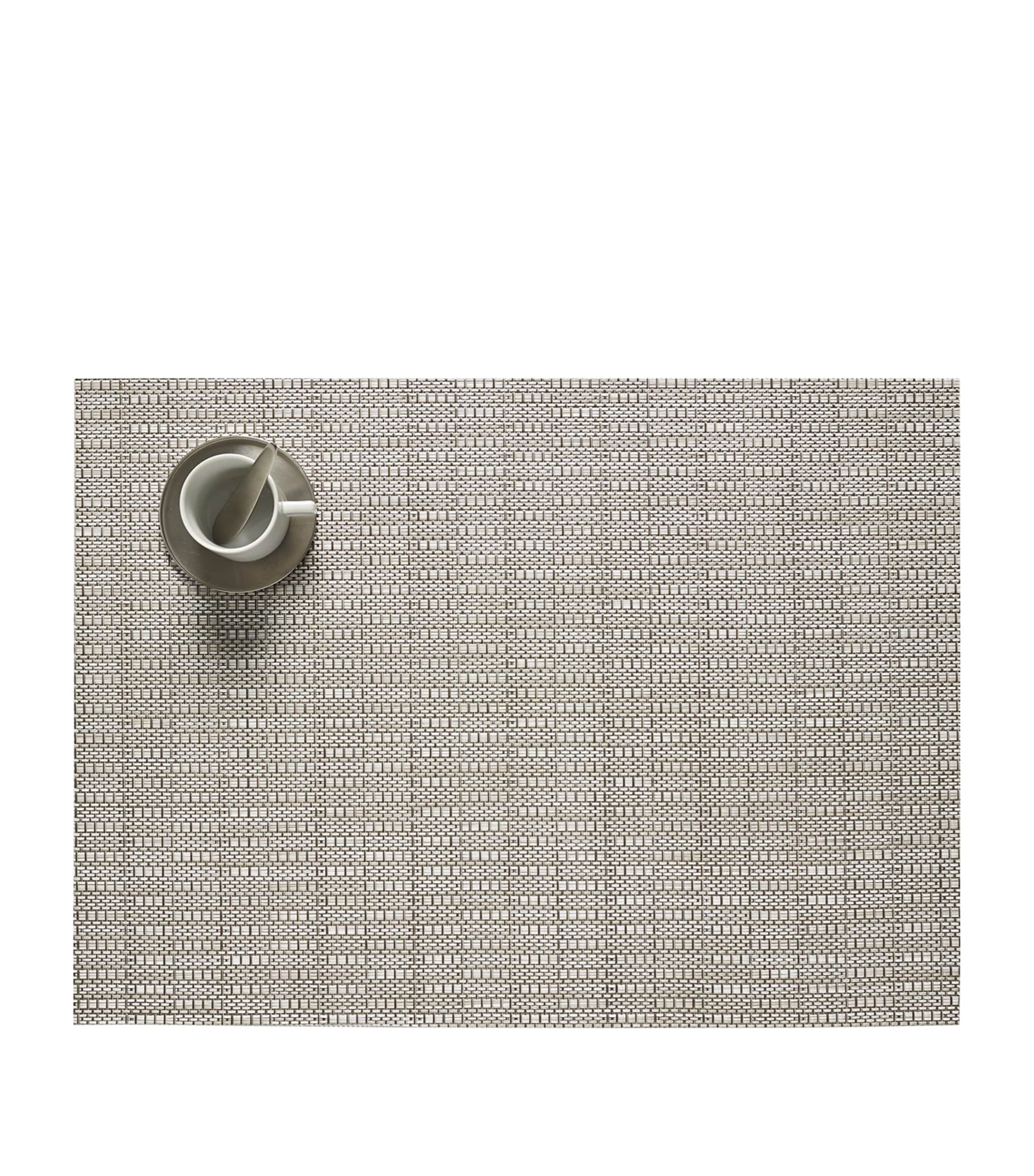 Chilewich Thatch Rectangular Placemat Pebble In Grey