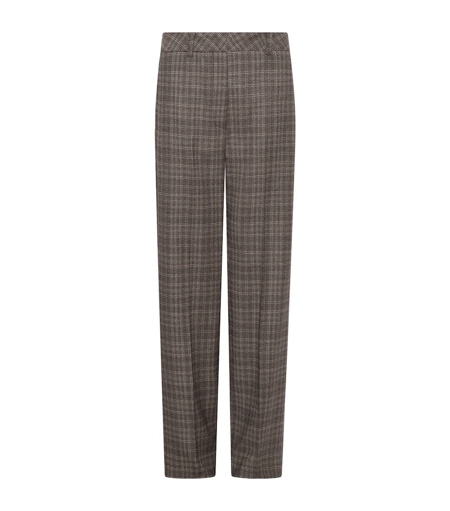 Marella Womens Wool-Blend Straight Trousers Turtledove Image 1