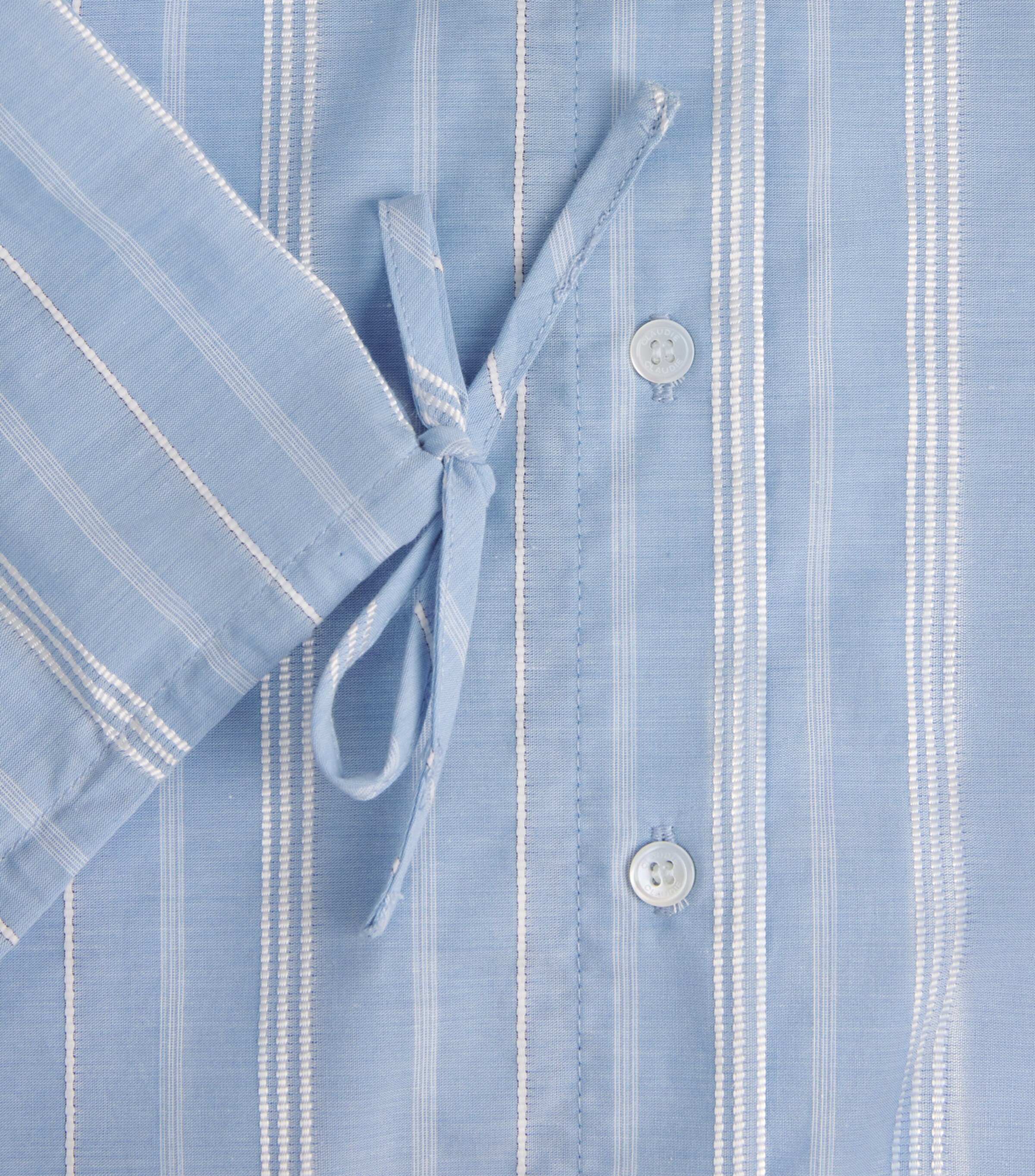 Claudie Pierlot Womens Embroidered Stripe Shirt Dual Color Image 6